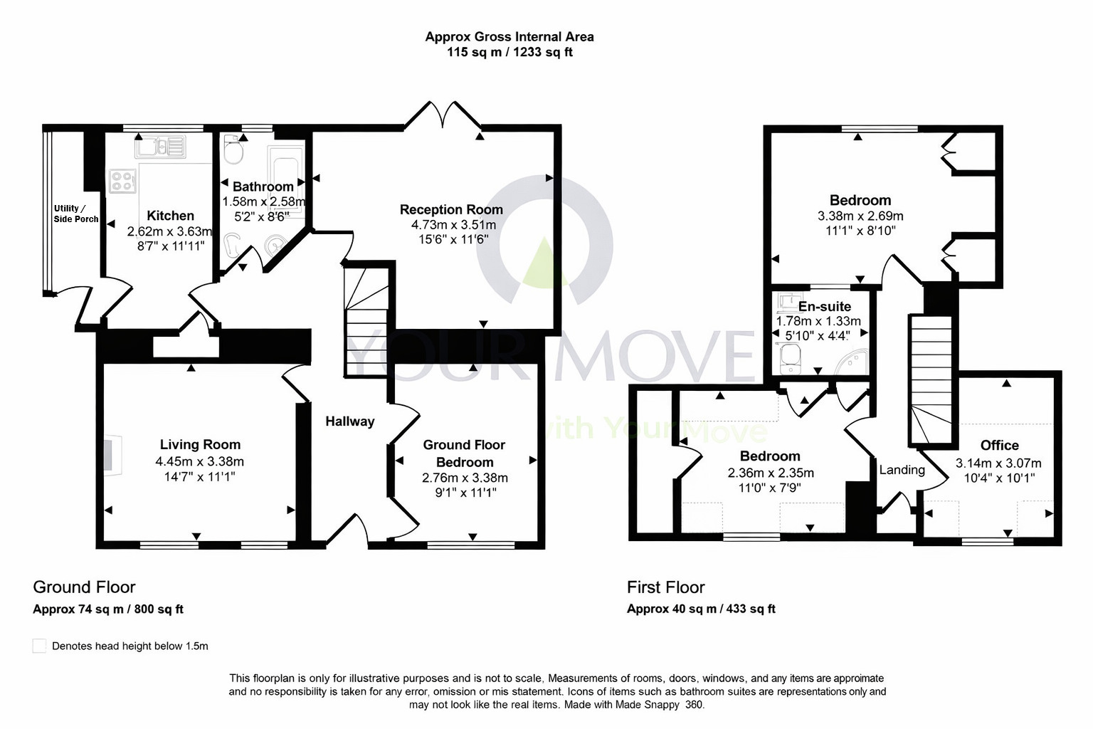 Floorplan of 3 bedroom Detached House for sale, Crocketford, Dumfries, Dumfries and Galloway, DG2