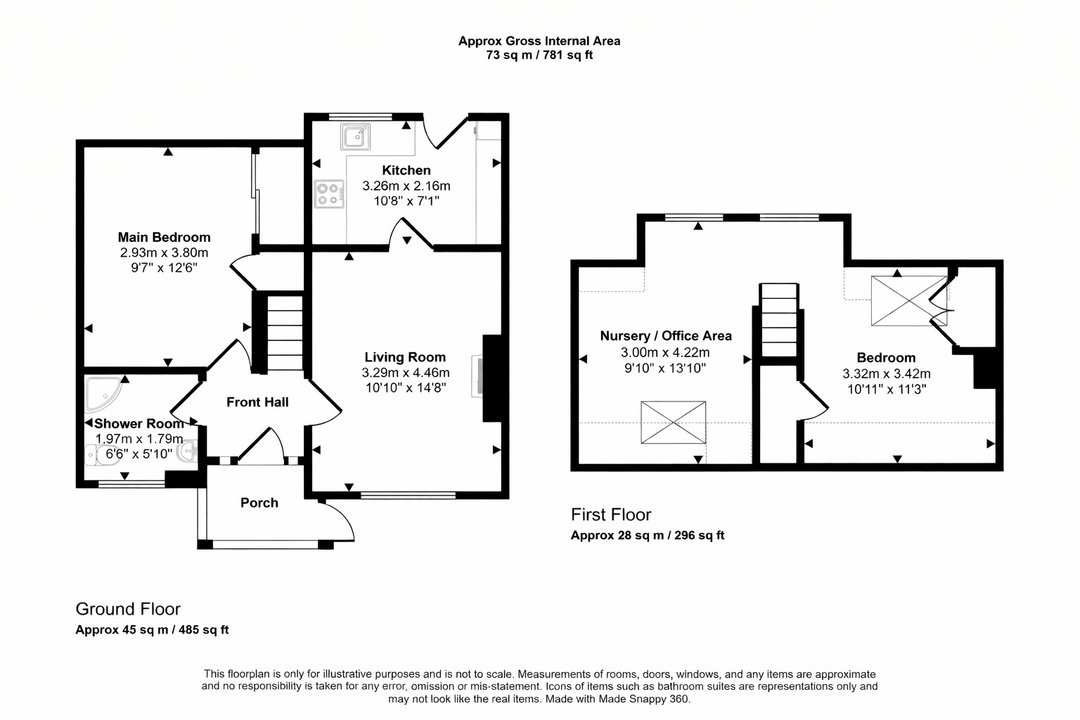 Floorplan of 2 bedroom End Terrace House for sale, Carsethorn, Dumfries, Dumfries and Galloway, DG2