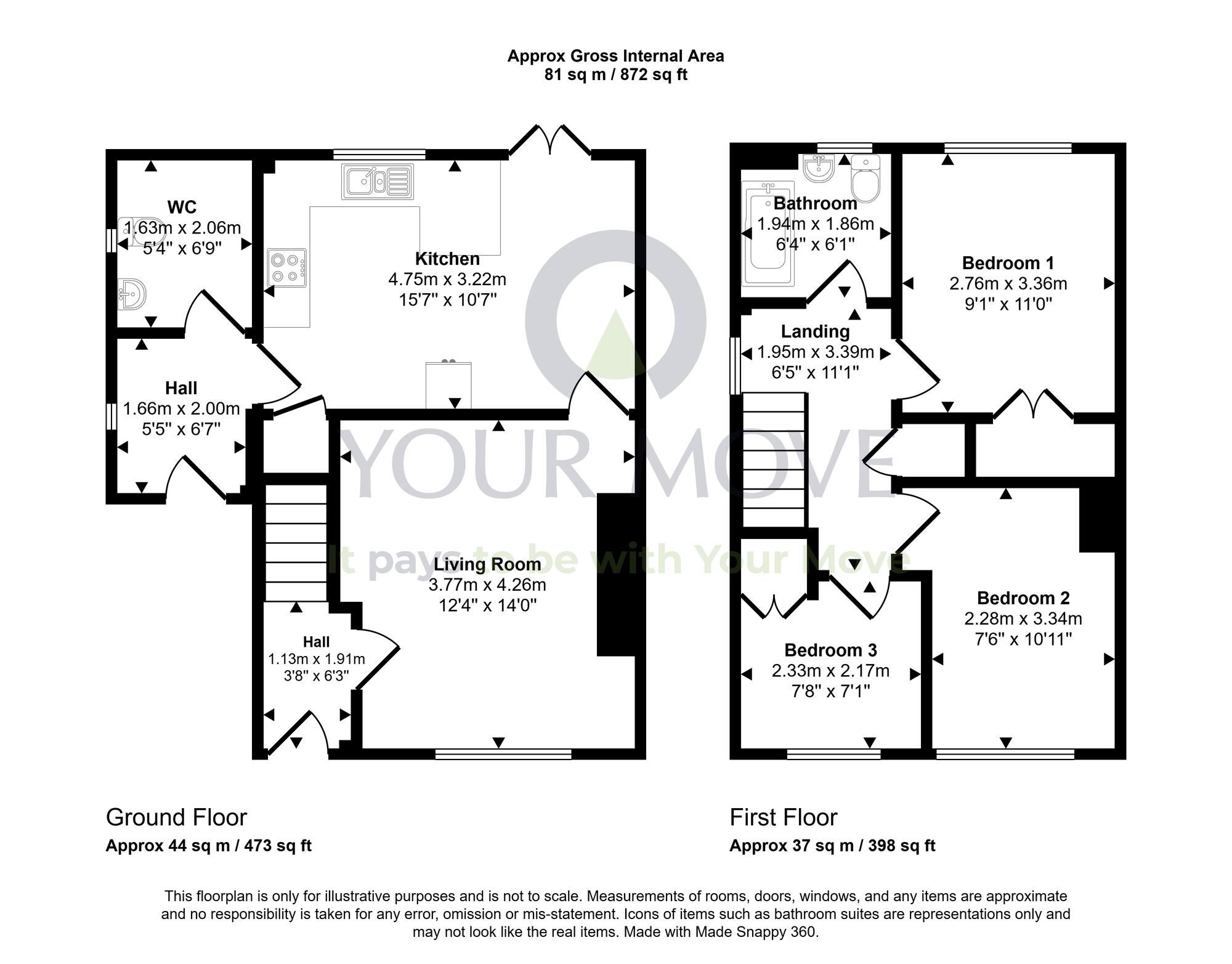 Floorplan of 3 bedroom Semi Detached House for sale, Macdiarmid Court, Heathhall, Dumfries and Galloway, DG1