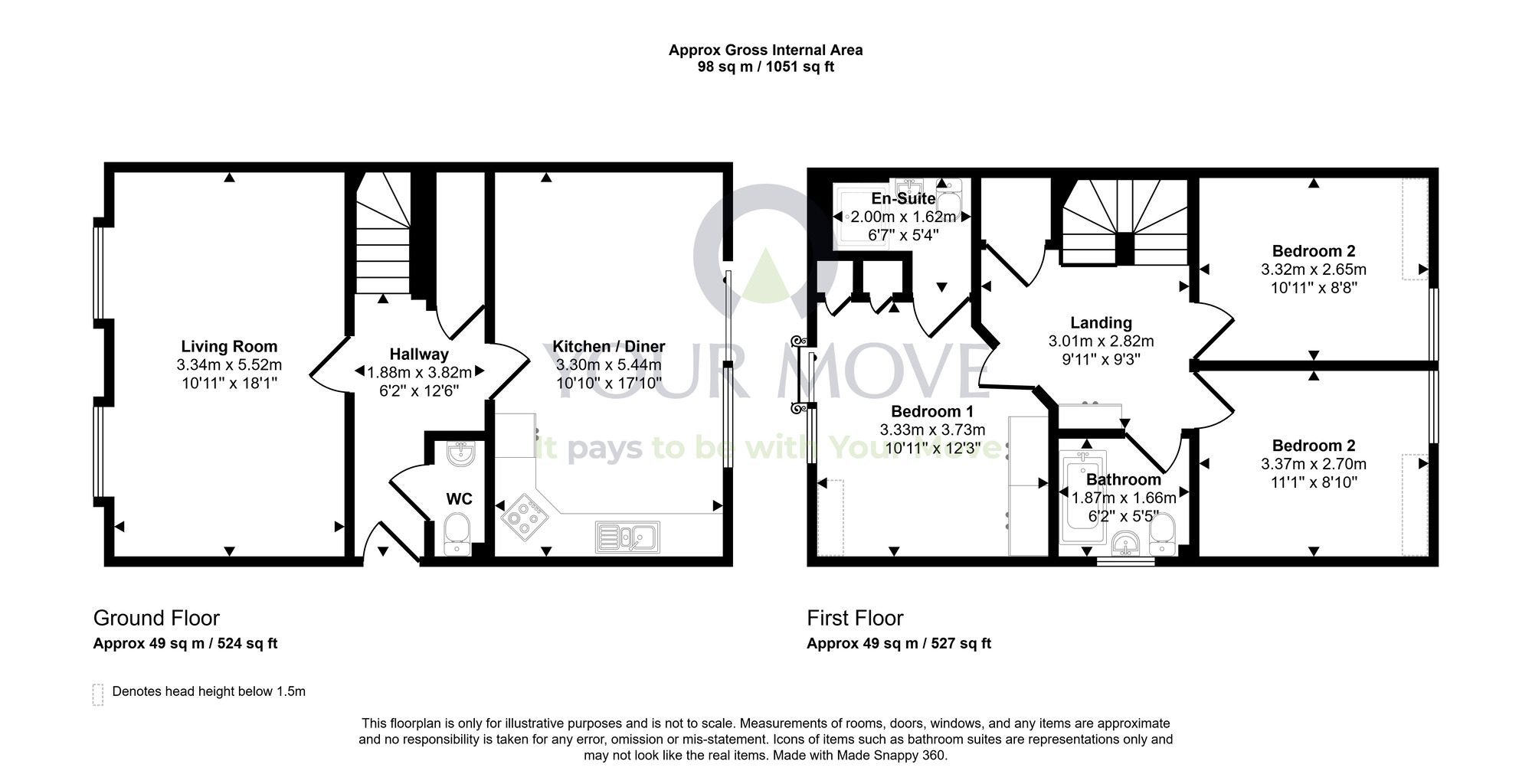 Floorplan of 3 bedroom Semi Detached House for sale, Ballgreen Road, Biggar, South Lanarkshire, ML12