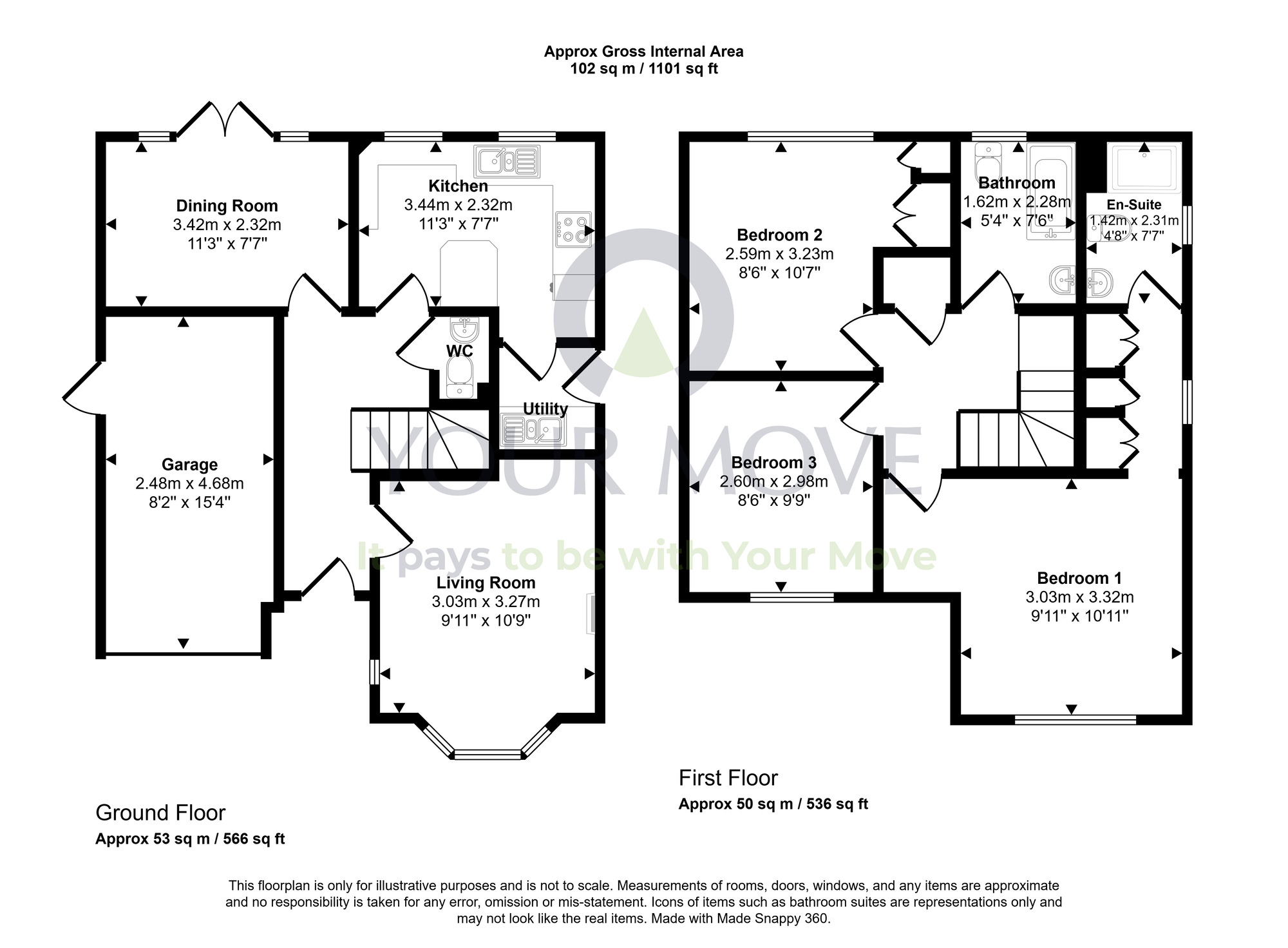 Floorplan of 3 bedroom Detached House for sale, Willow Grove, Heathhall, Dumfries and Galloway, DG1
