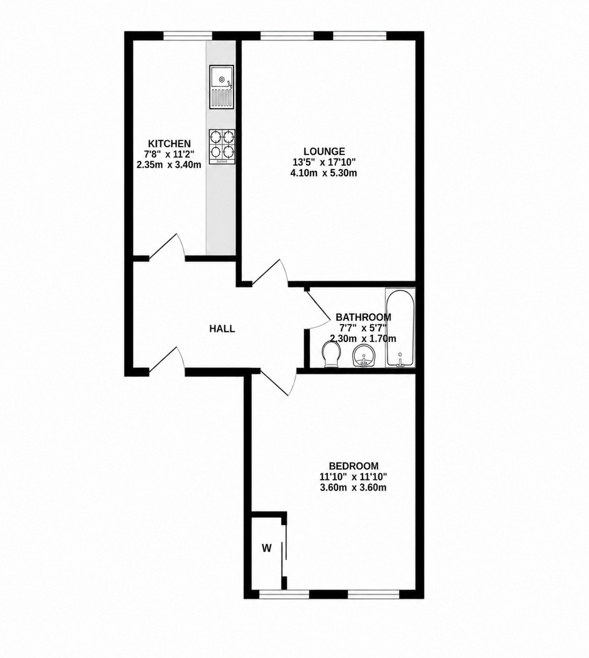 Floorplan of 1 bedroom Flat for sale, Lyon Street, Dundee, Angus, DD4