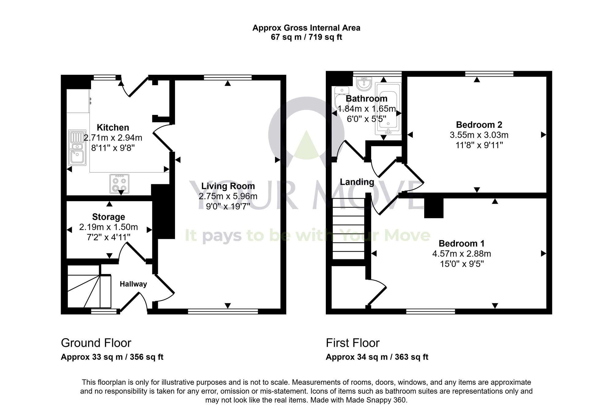 Floorplan of 2 bedroom Mid Terrace House for sale, Kenilworth Road, Dumfries, Dumfries and Galloway, DG2