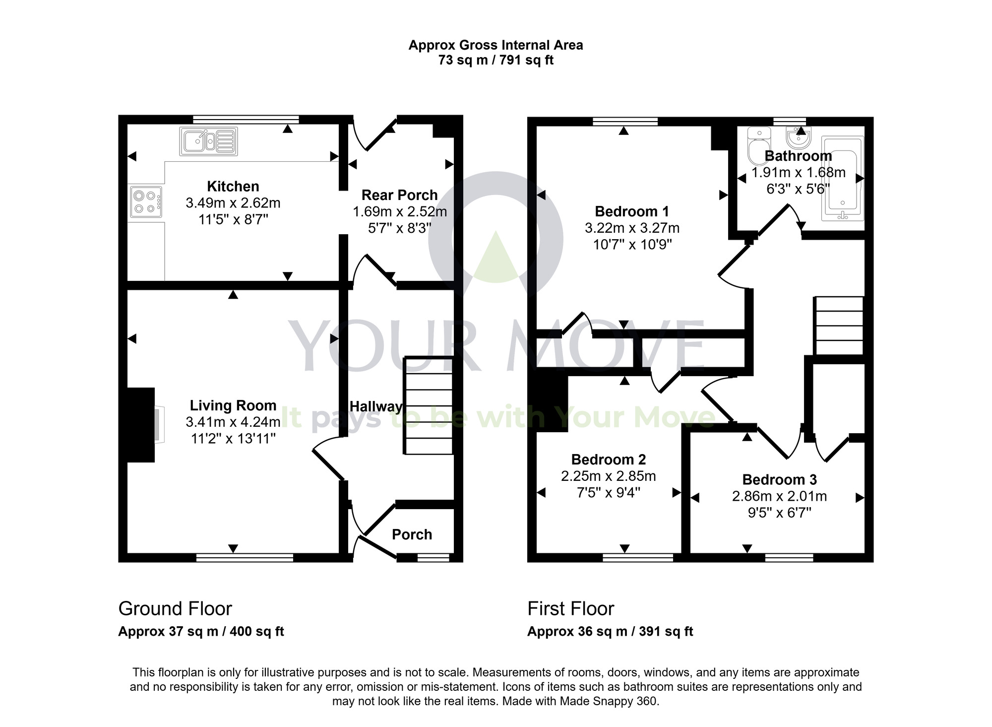 Floorplan of 3 bedroom Semi Detached House for sale, Carsons Knowe, New Galloway, Dumfries and Galloway, DG7