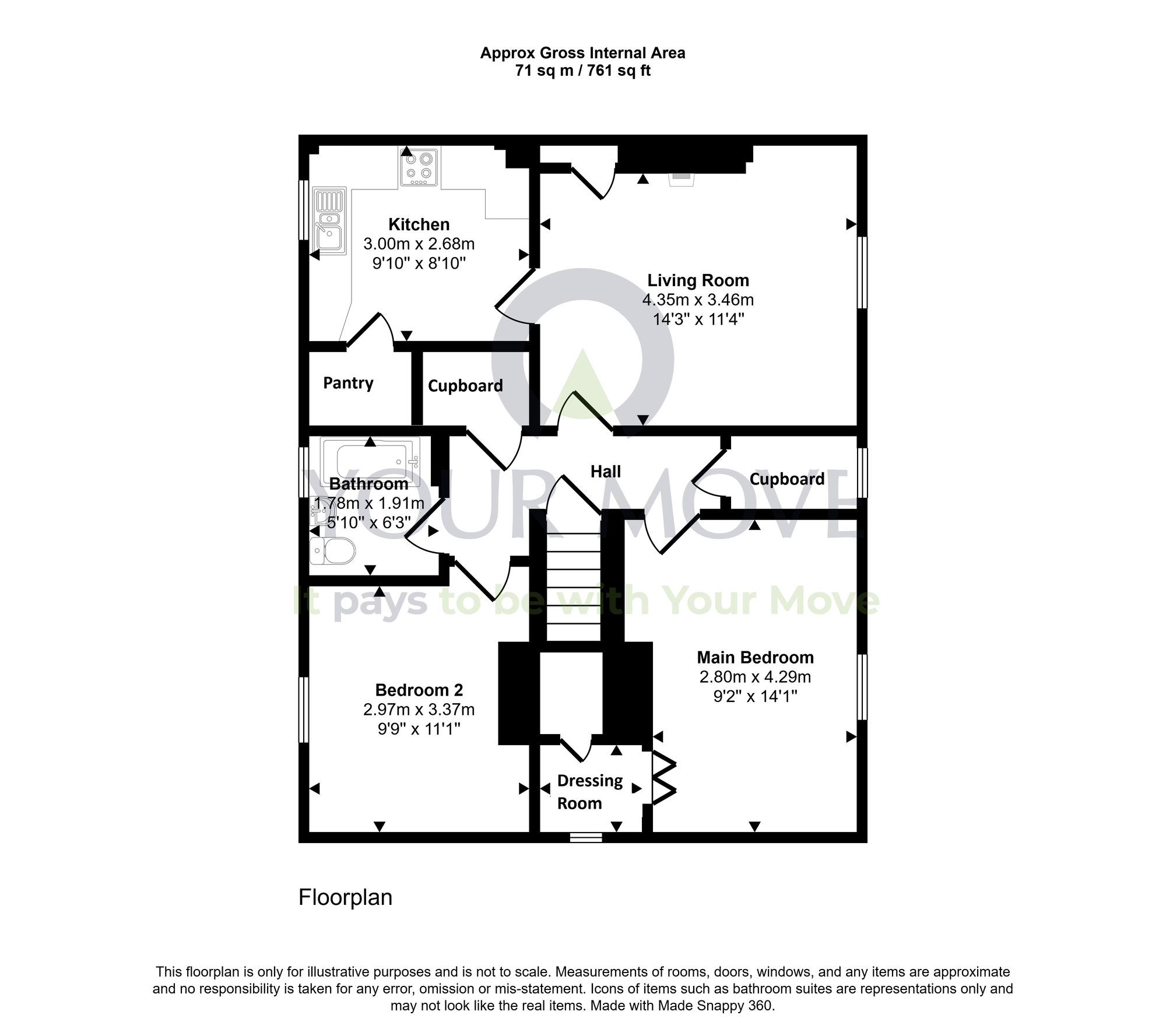 Floorplan of 2 bedroom Flat for sale, Aldermanhill Road, Dumfries, Dumfries and Galloway, DG1