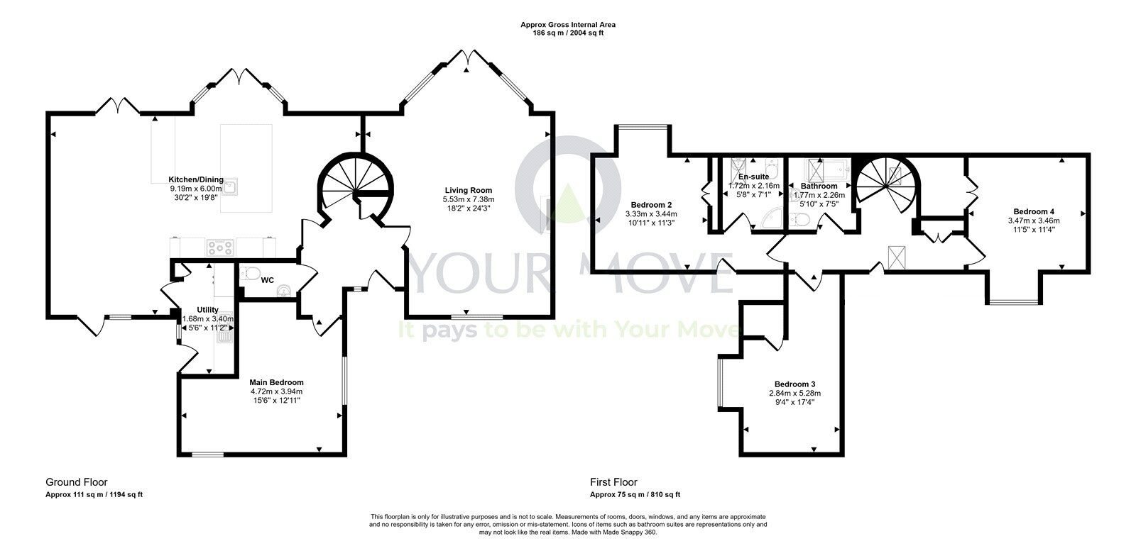 Floorplan of 4 bedroom Detached House for sale, Crosslaw Burn, Moffat, Dumfries and Galloway, DG10
