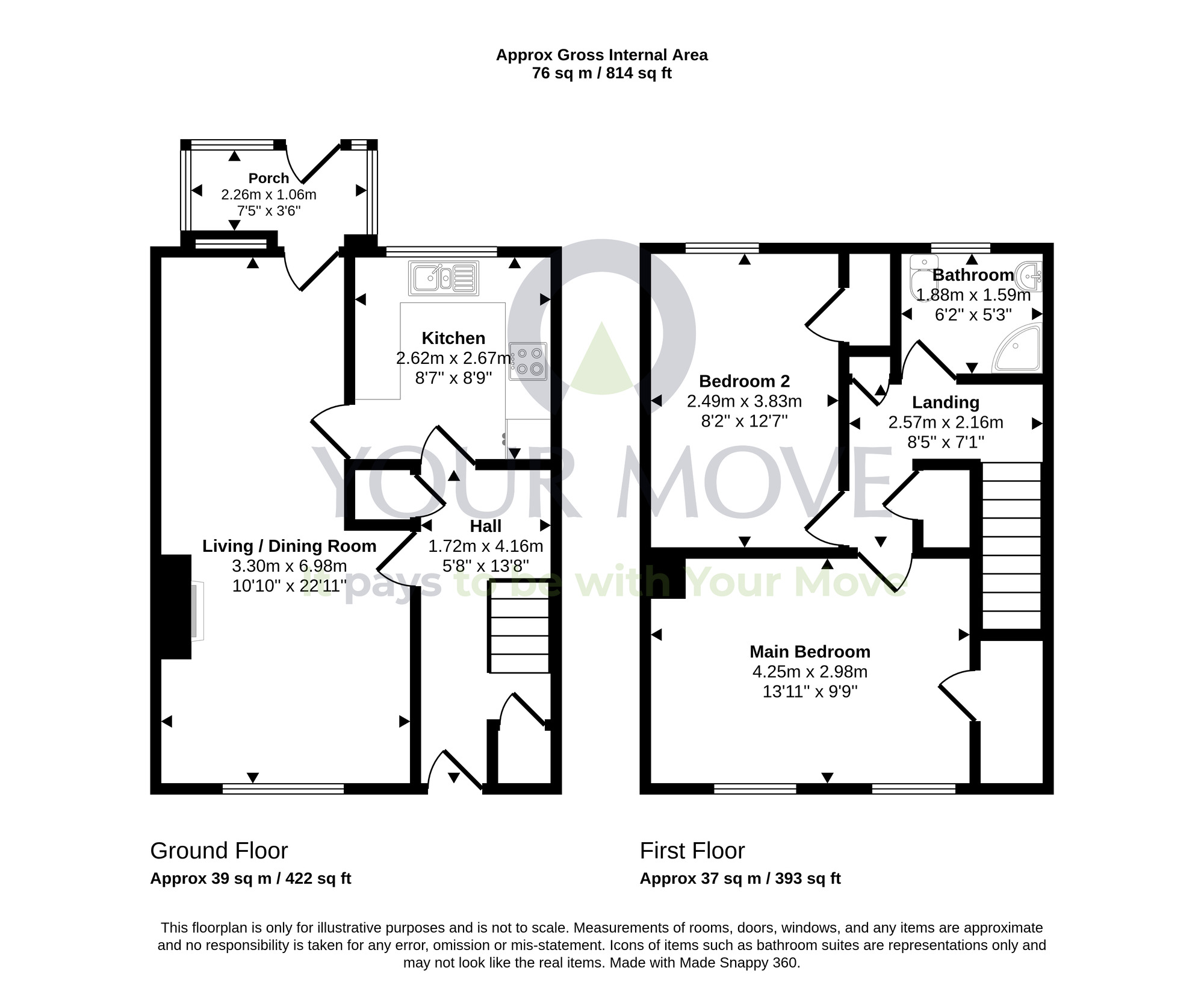 Floorplan of 2 bedroom End Terrace House for sale, Blackmire Terrace, Dumfries and Galloway, DG3