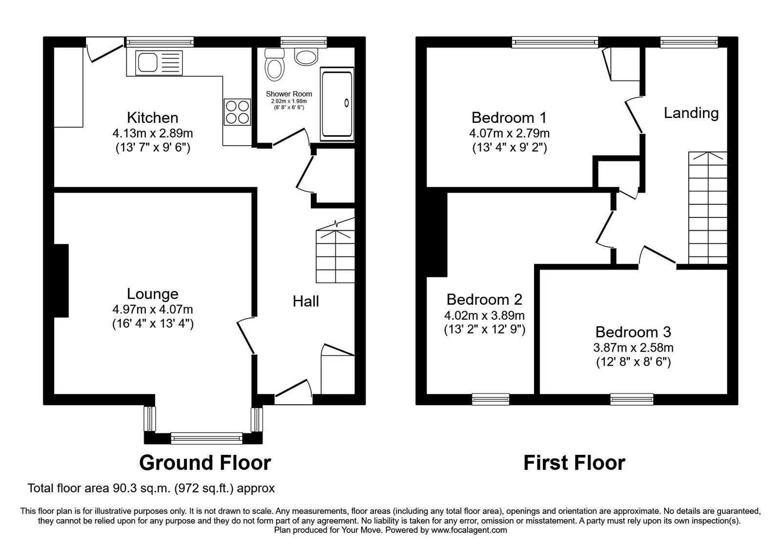 Floorplan of 3 bedroom Mid Terrace House for sale, Helmsdale Place, Dundee, Angus, DD3