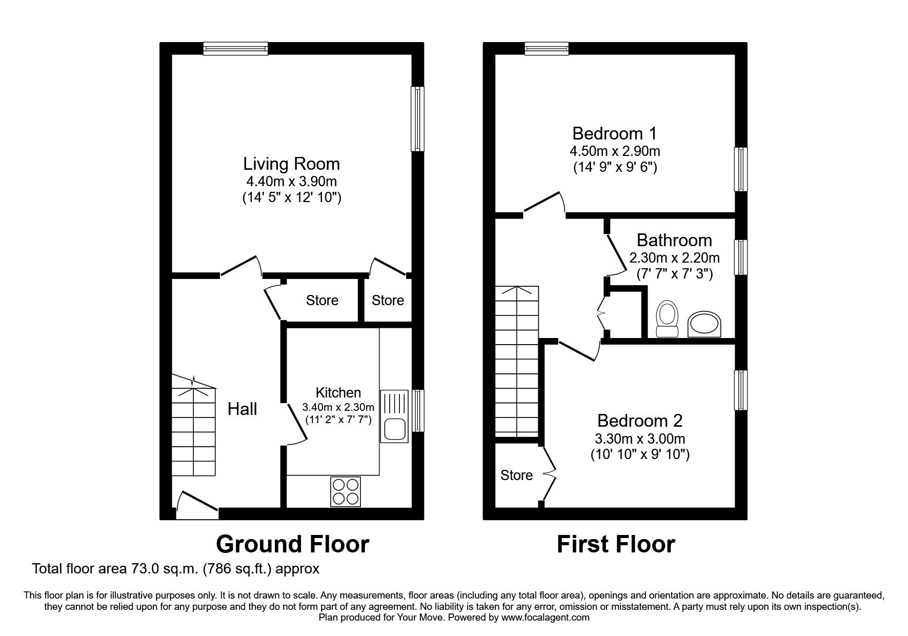 Floorplan of 2 bedroom  Flat to rent, Anton Drive, Broughty Ferry, Angus, DD5