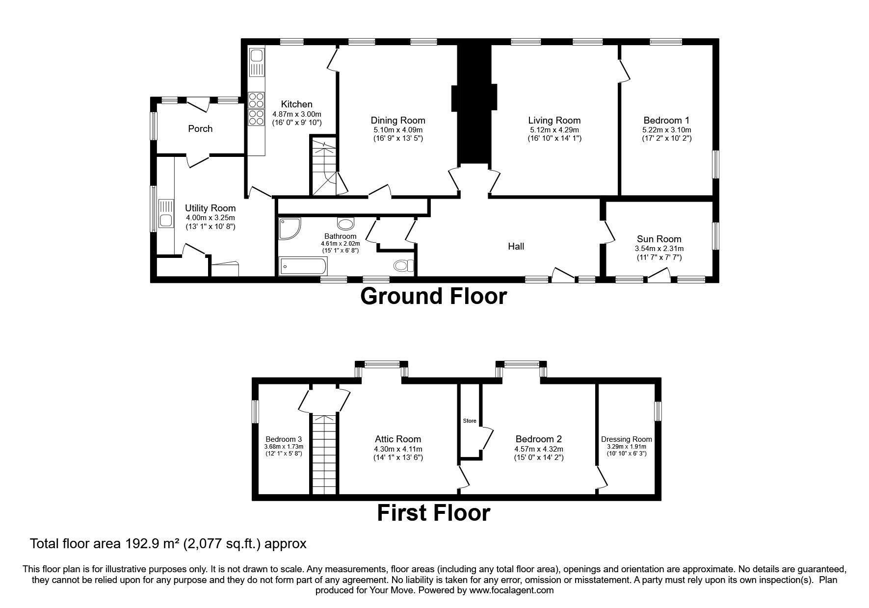 Floorplan of 3 bedroom Detached House for sale, Main Road, Westmuir, Angus, DD8