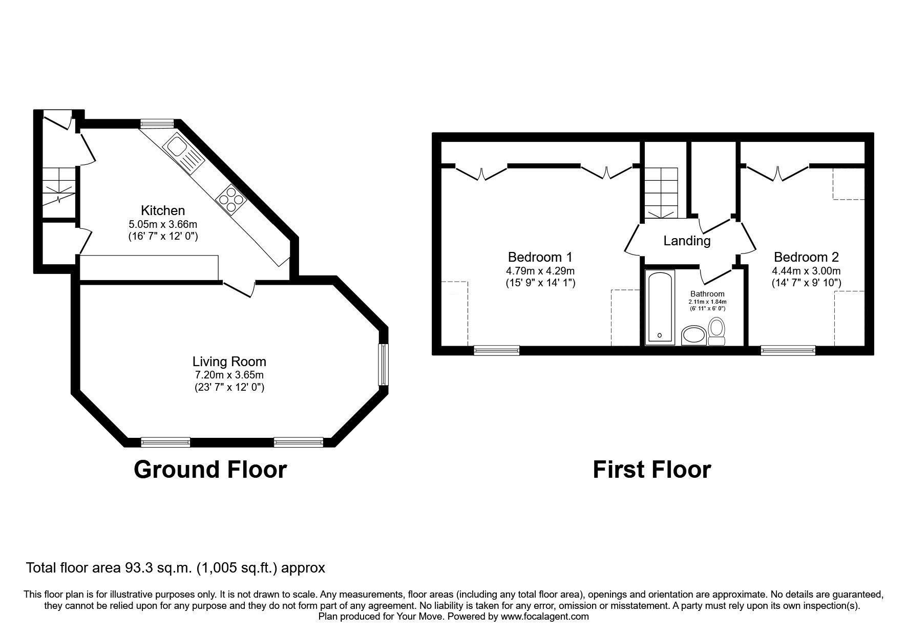 Floorplan of 2 bedroom  Flat for sale, Eassons Angle, Dundee, Angus, DD2