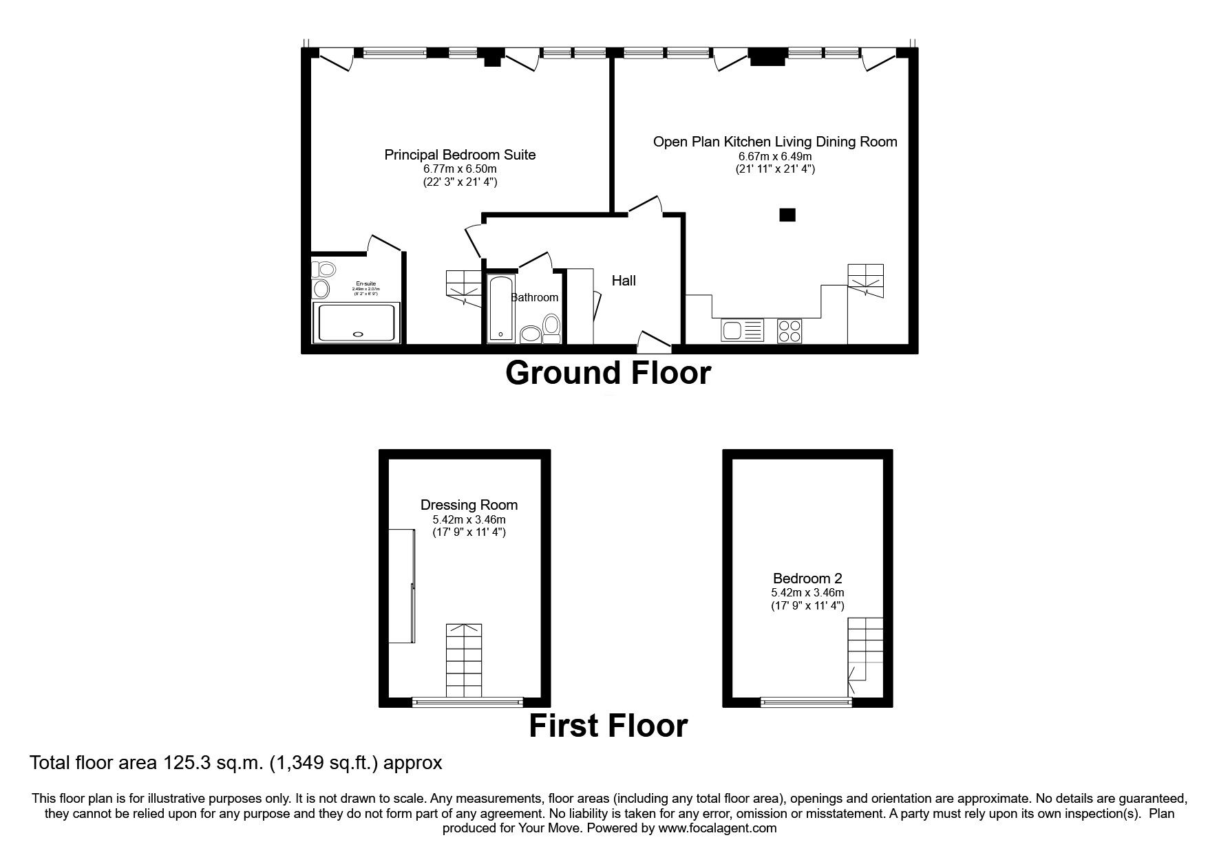 Floorplan of 2 bedroom  Flat for sale, Riverside Drive, Dundee, Angus, DD1