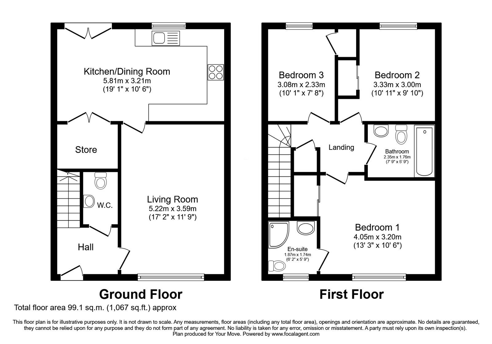 Floorplan of 3 bedroom Semi Detached House for sale, Garry Terrace, Dundee, Angus, DD3