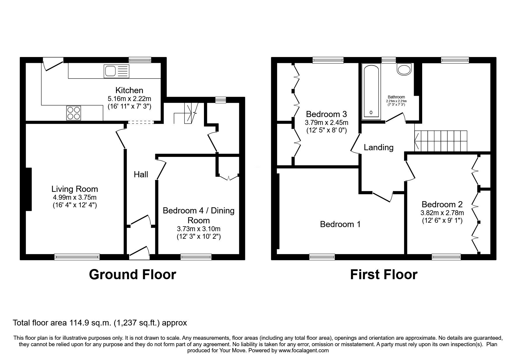 Floorplan of 4 bedroom Semi Detached House for sale, Haldane Avenue, Dundee, United Kingdom, DD3