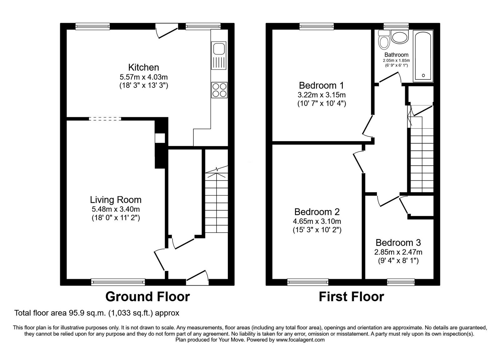 Floorplan of 3 bedroom Semi Detached House for sale, Balmuir Road, Dundee, Angus, DD3
