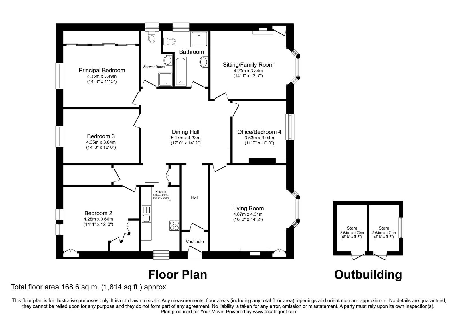 Floorplan of 4 bedroom  Flat for sale, Lammerton Terrace, Dundee, Angus, DD4