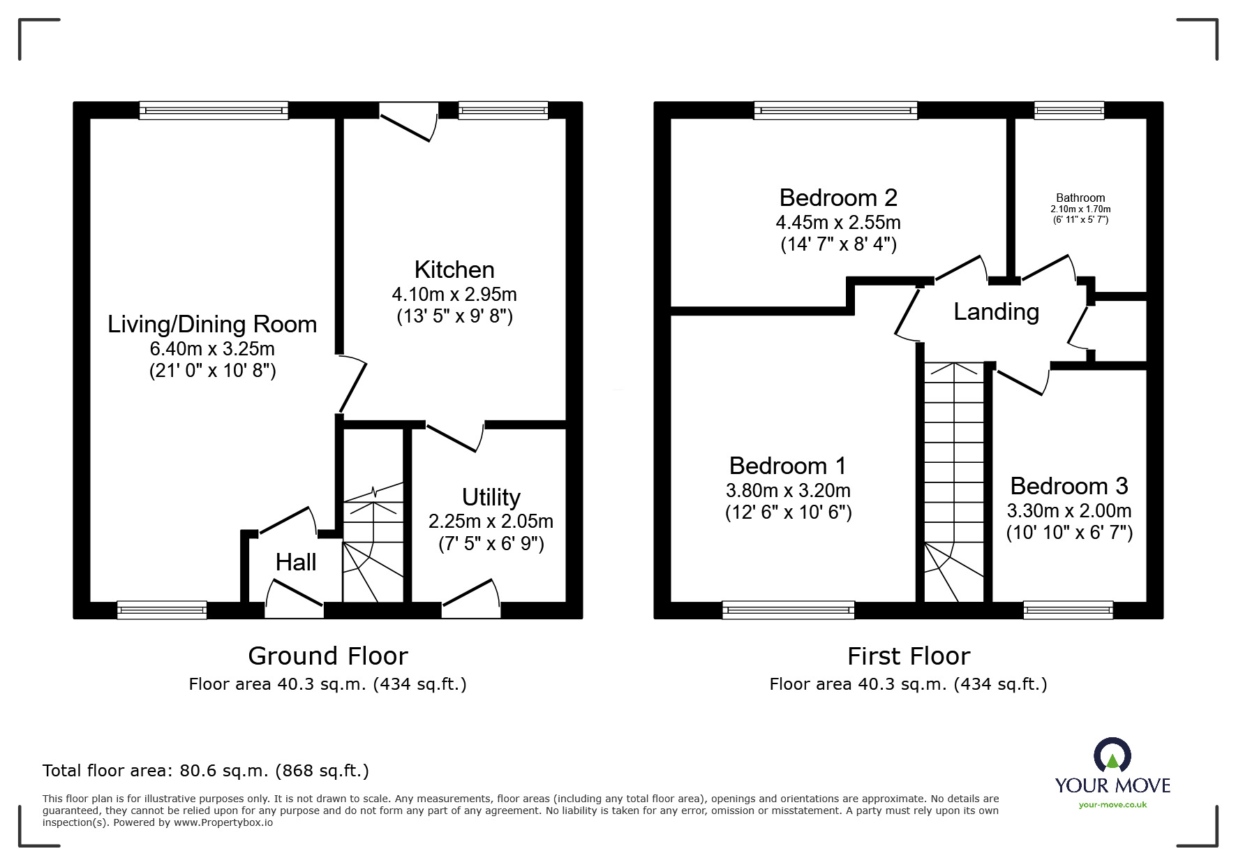 Floorplan of 3 bedroom Mid Terrace House for sale, Balunie Avenue, Dundee, Angus, DD4