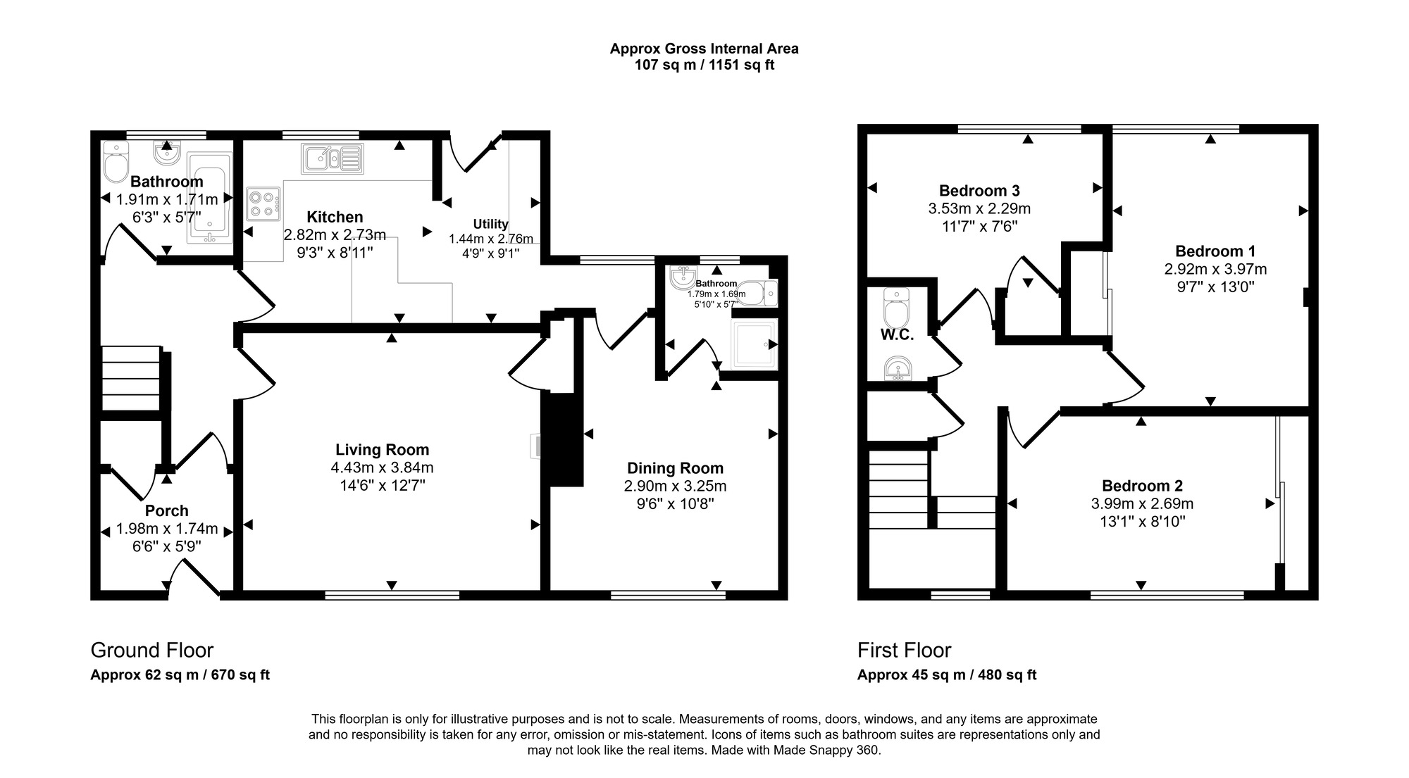 Floorplan of 3 bedroom Semi Detached House for sale, Lochend Road, Carnoustie, Angus, DD7