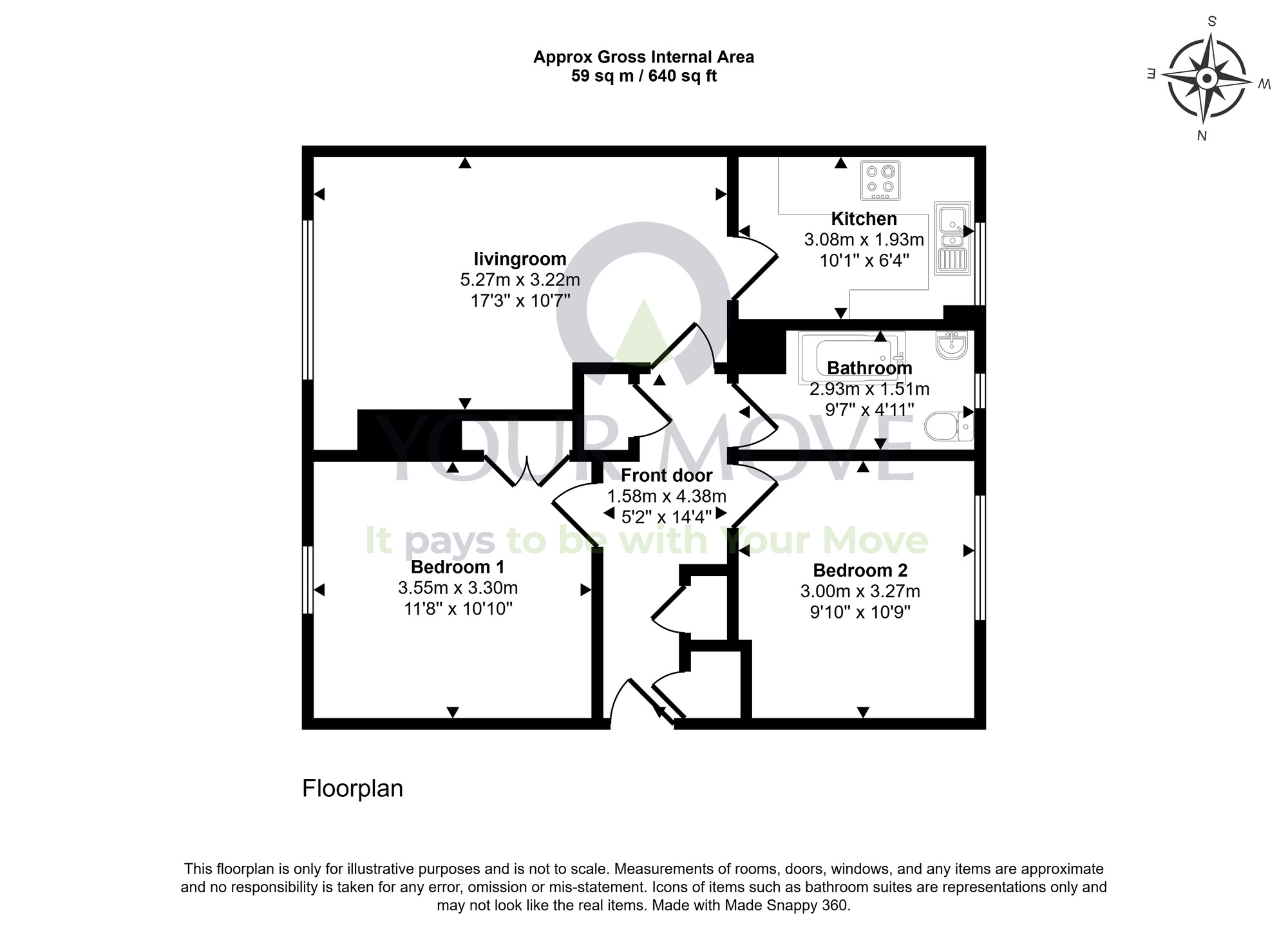 Floorplan of 2 bedroom  Flat for sale, Loganlee Terrace, Dundee, Angus, DD2