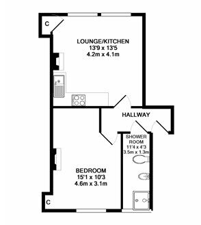 Floorplan of 1 bedroom Flat for sale, Scott Street, Dundee, Angus, DD2