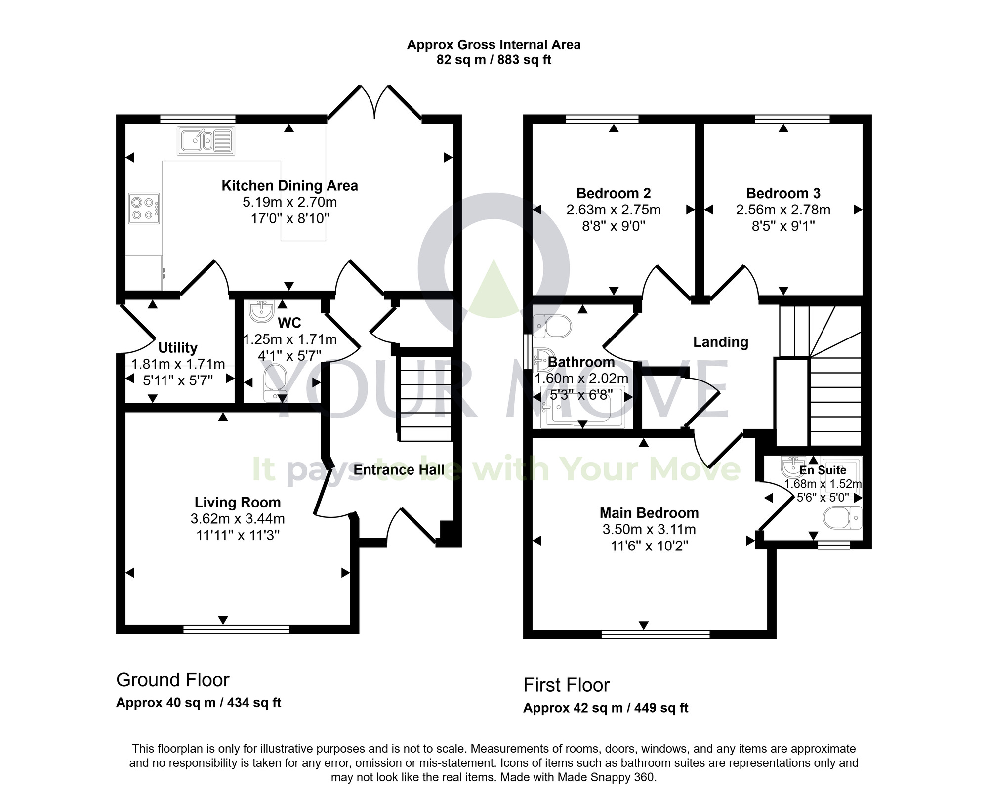 Floorplan of 3 bedroom Semi Detached House for sale, Oswald Street, Carnoustie, Angus, DD7