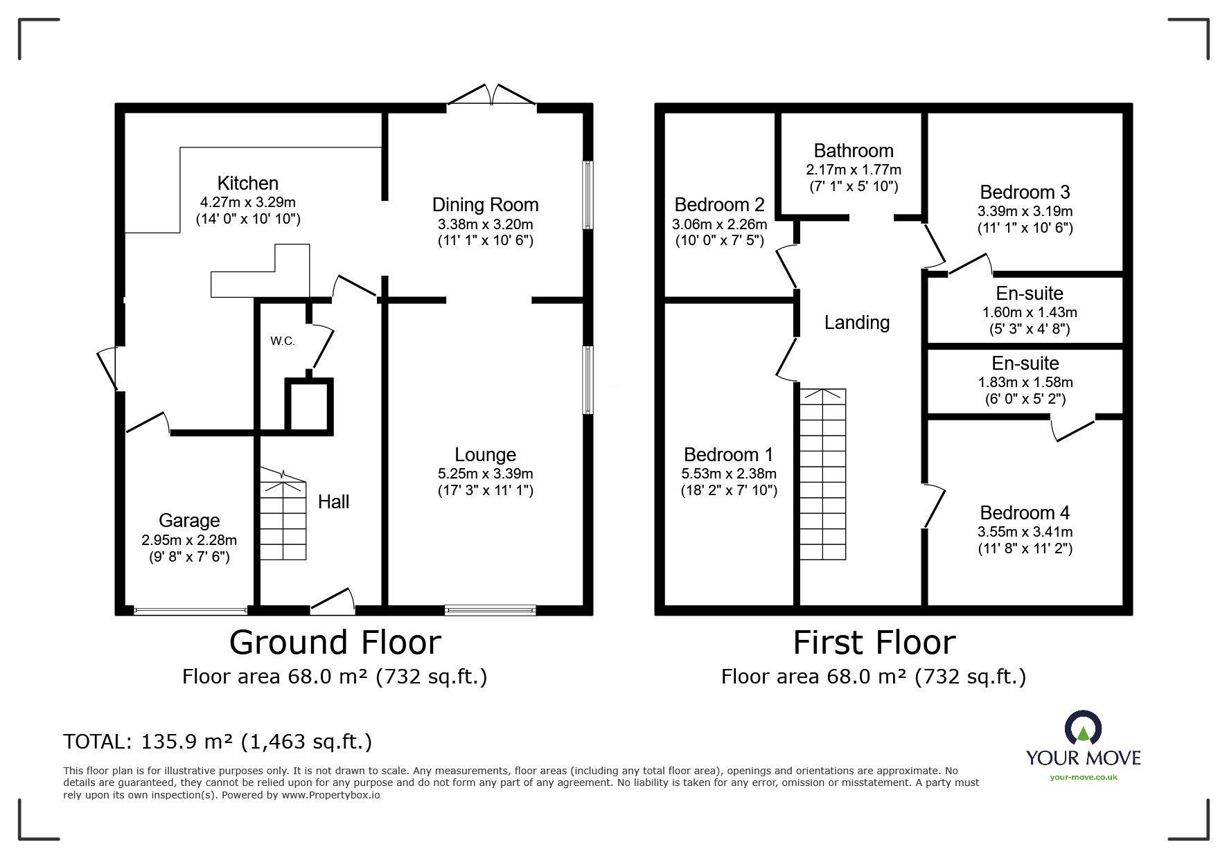 Floorplan of 4 bedroom Detached House to rent, Greenways, Egham, Surrey, TW20