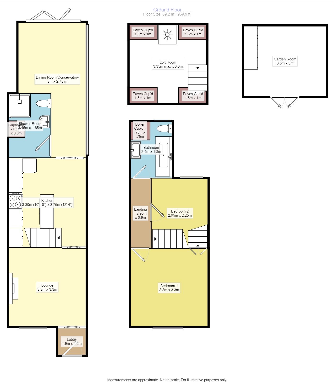Floorplan of 2 bedroom Mid Terrace House to rent, Bremer Road, Staines-Upon-Thames, Middlesex, TW18