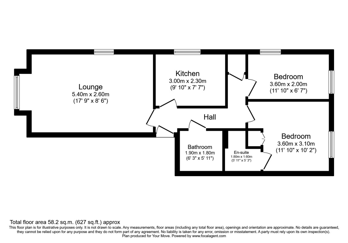 Floorplan of 2 bedroom  Flat to rent, School Lane, Egham, Surrey, TW20
