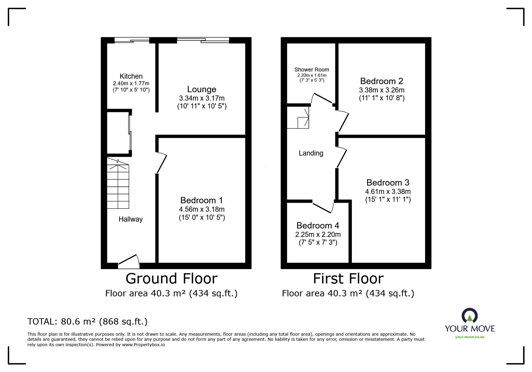 Floorplan of 4 bedroom Semi Detached House to rent, Lynwood Avenue, Egham, Surrey, TW20