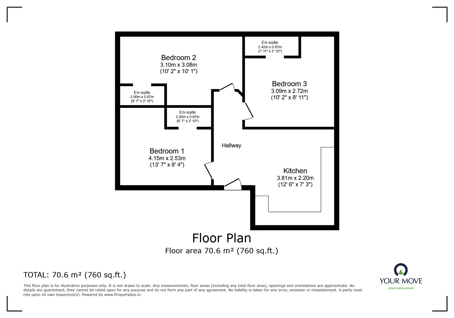 Floorplan of 3 bedroom  Flat to rent, Egham Hill, Egham, Surrey, TW20