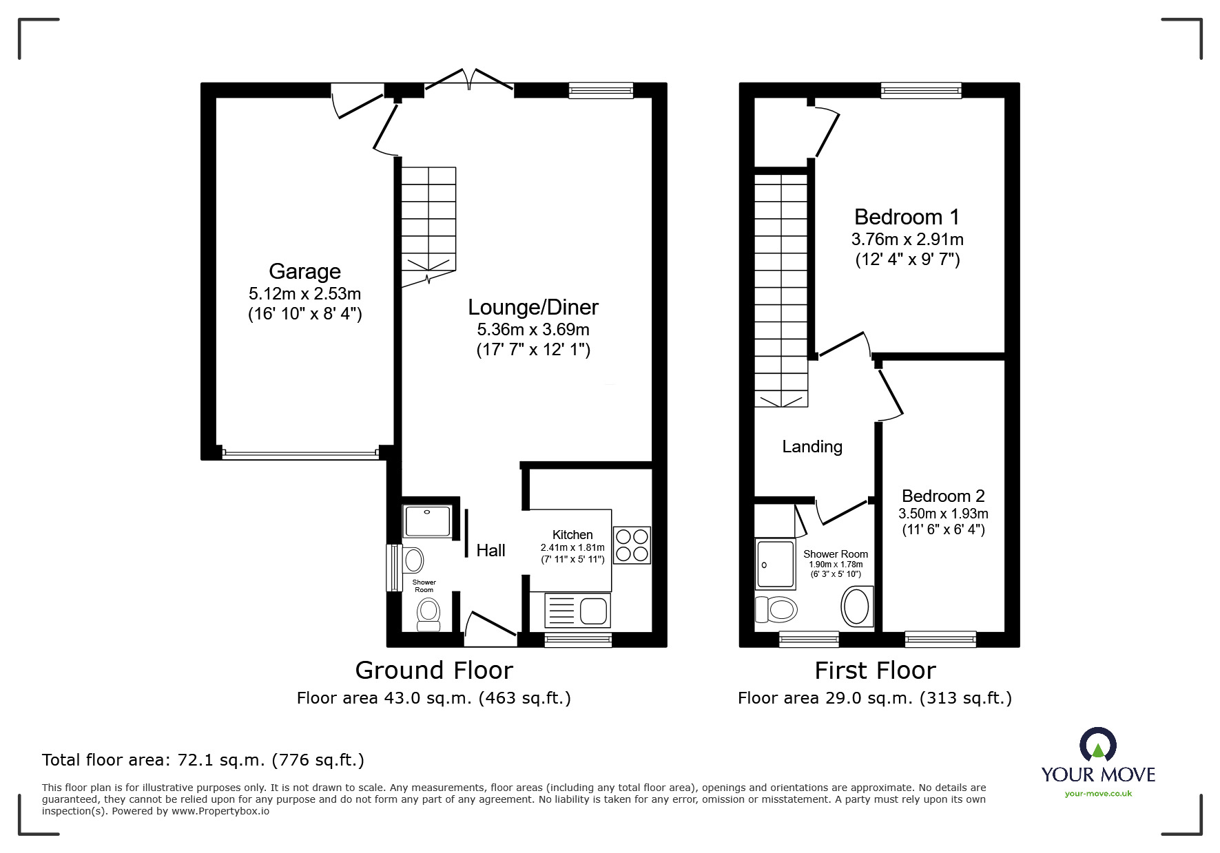 Floorplan of 3 bedroom  House to rent, Ravenfield, Englefield Green, Surrey, TW20