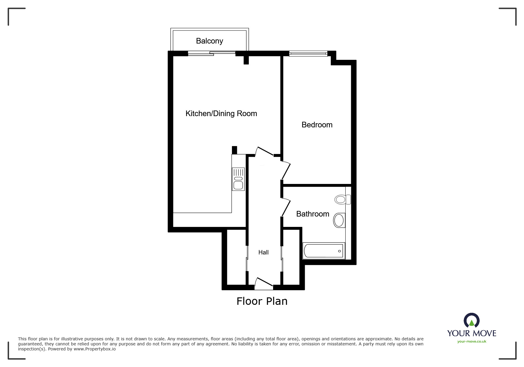 Floorplan of 1 bedroom  Flat to rent, Station Road, Egham, Surrey, TW20
