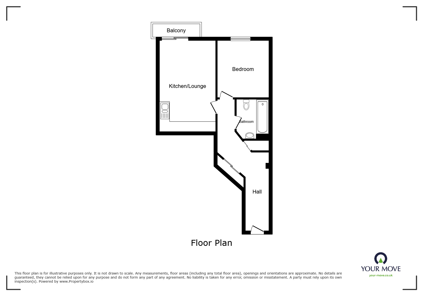 Floorplan of 1 bedroom  Flat to rent, Station Road, Egham, Surrey, TW20