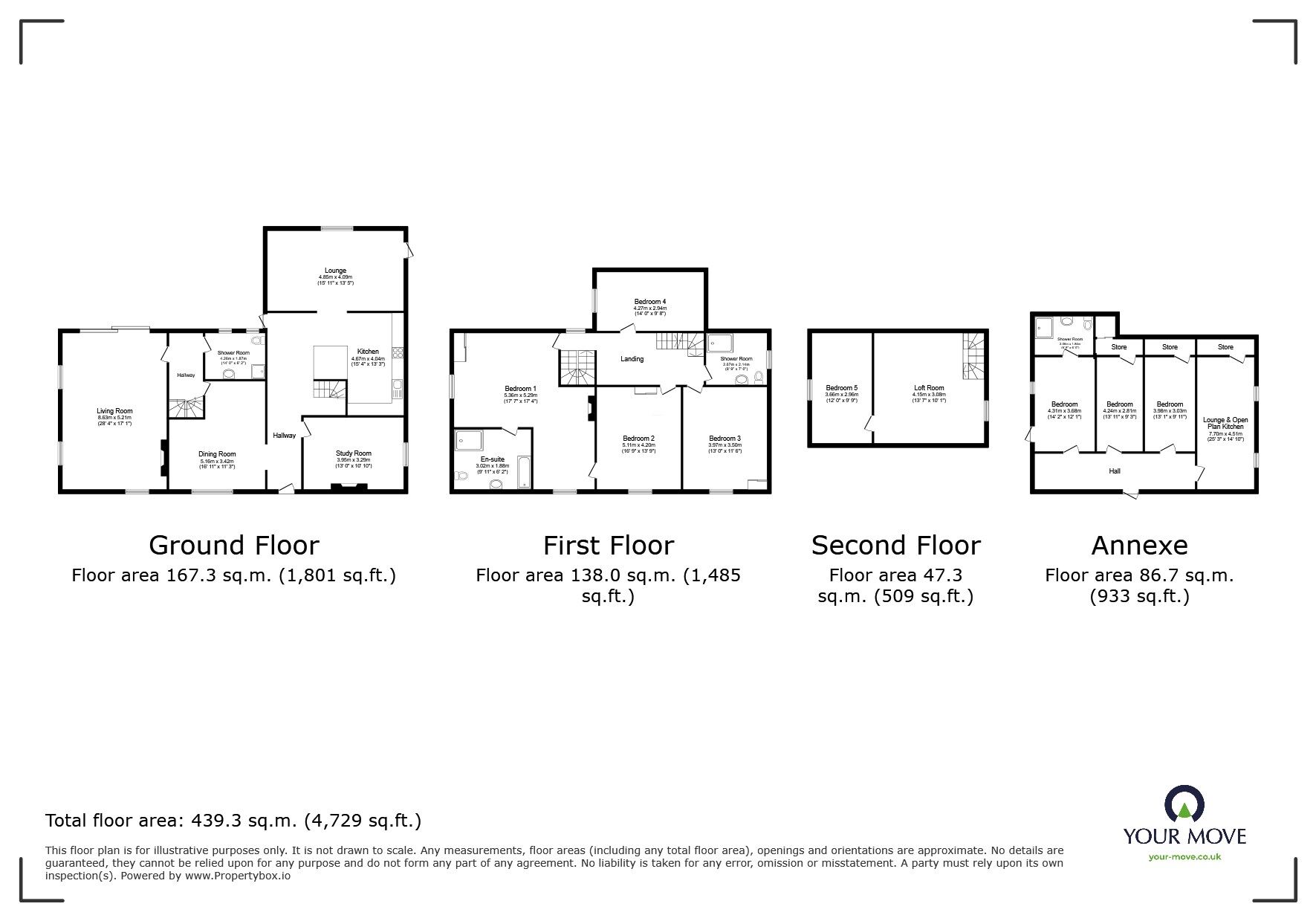 Floorplan of Detached House for sale, Clockhouse Lane West, Egham, Surrey, TW20