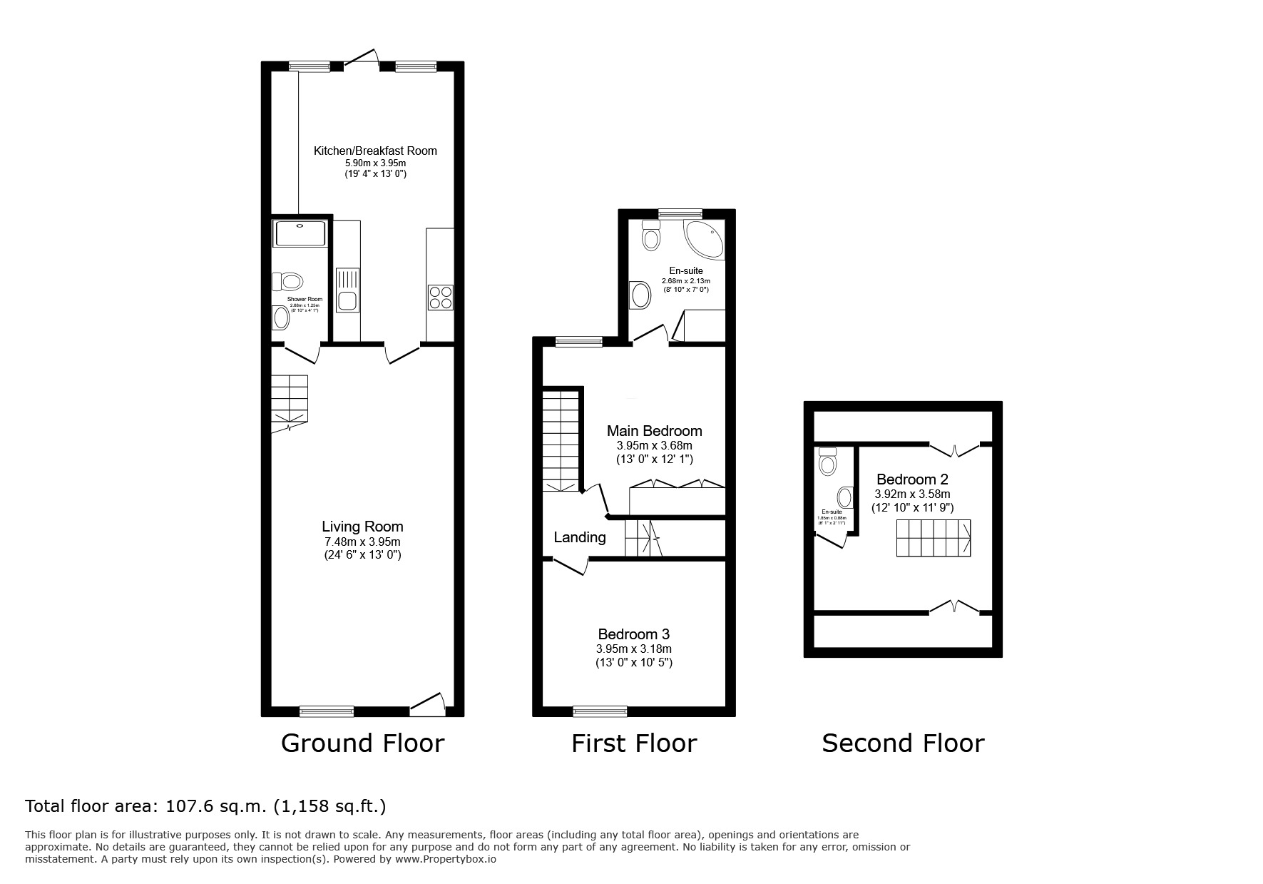 Floorplan of 2 bedroom Mid Terrace House for sale, High Street, Egham, Surrey, TW20