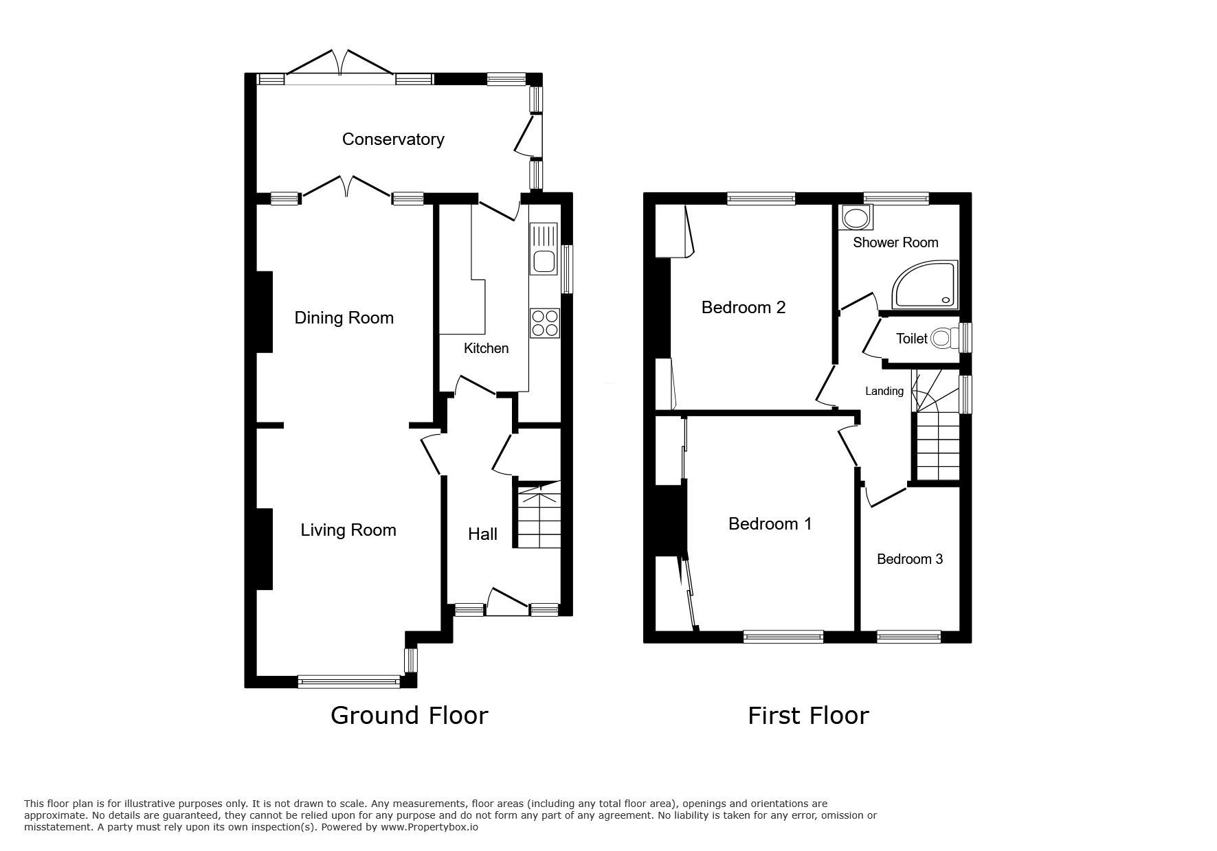 Floorplan of 3 bedroom Semi Detached House for sale, Park Avenue, Egham, Surrey, TW20