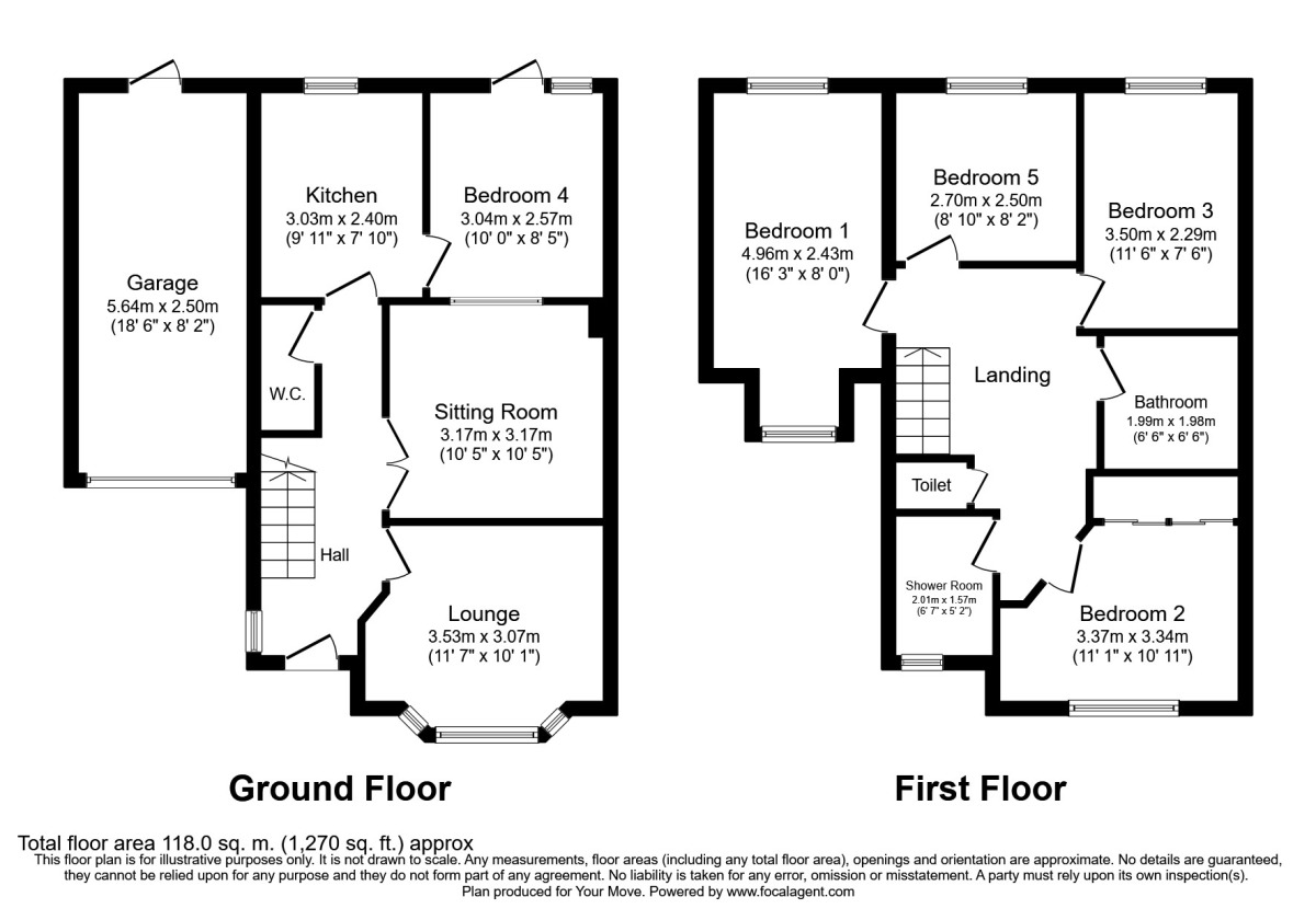 Floorplan of 6 bedroom Semi Detached House for sale, Nightingale Shott, Egham, Surrey, TW20