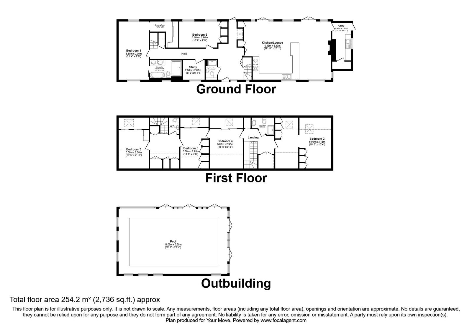 Floorplan of 6 bedroom Semi Detached House for sale, Black Lake Close, Egham, Surrey, TW20