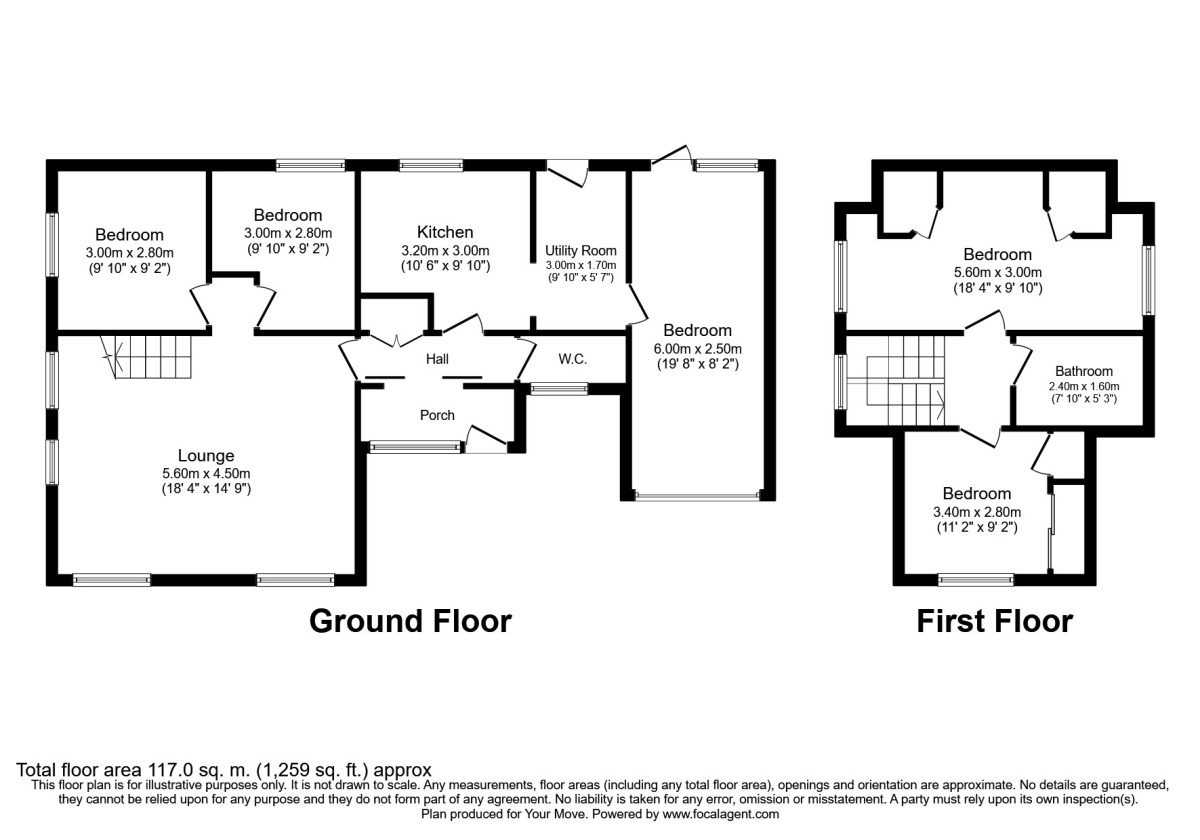 Floorplan of 5 bedroom Detached House to rent, Malt Hill, Egham, Surrey, TW20