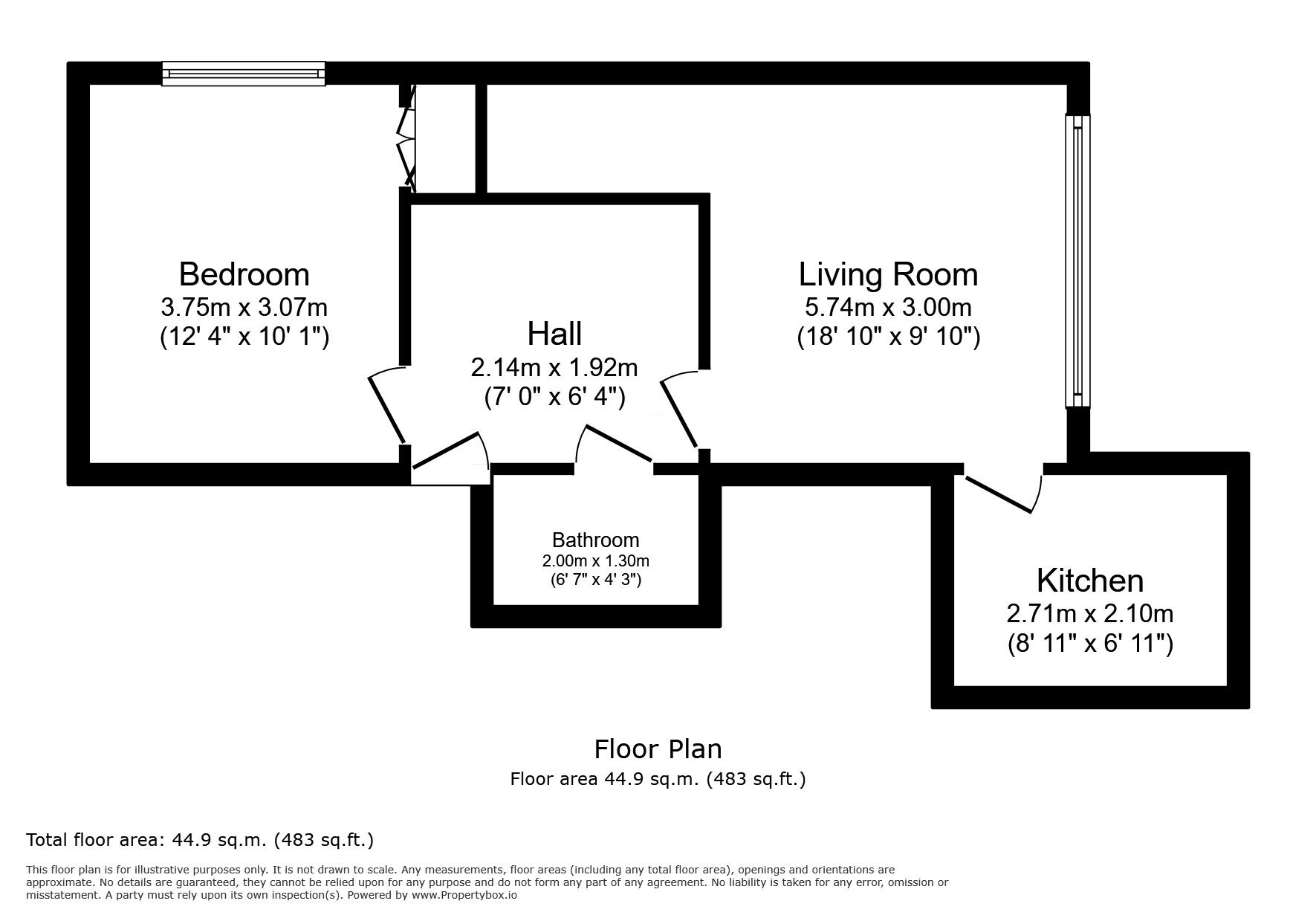 Floorplan of 1 bedroom Flat for sale, Wesley Drive, Egham, Surrey, TW20