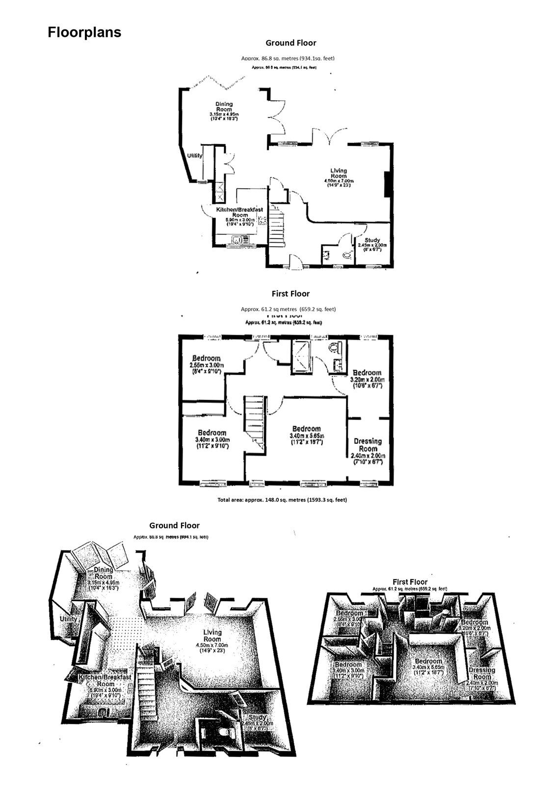 Floorplan of 4 bedroom Detached House for sale, Helvellyn Close, Egham, Surrey, TW20