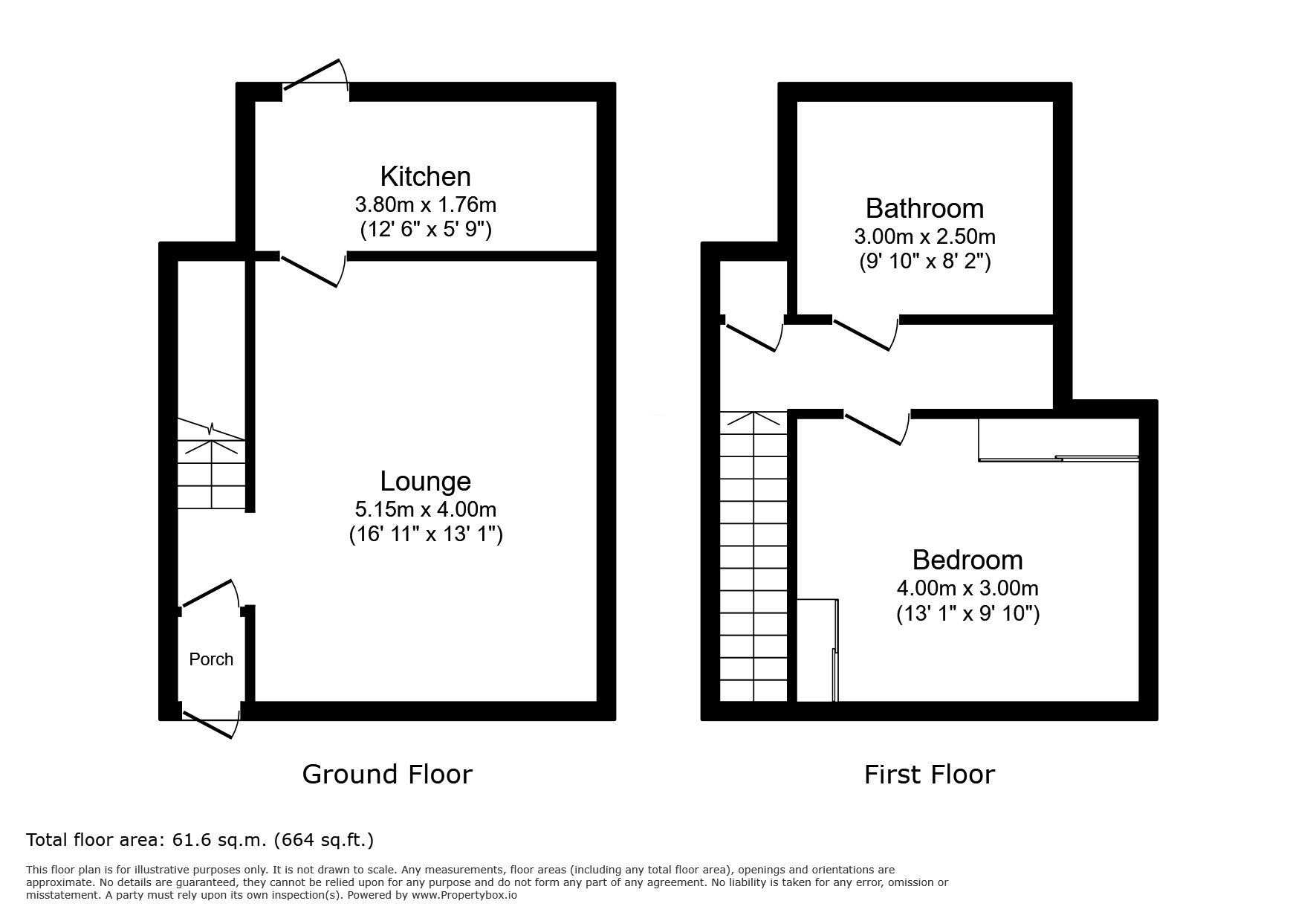 Floorplan of 1 bedroom Mid Terrace House for sale, Station Road, Egham, Surrey, TW20