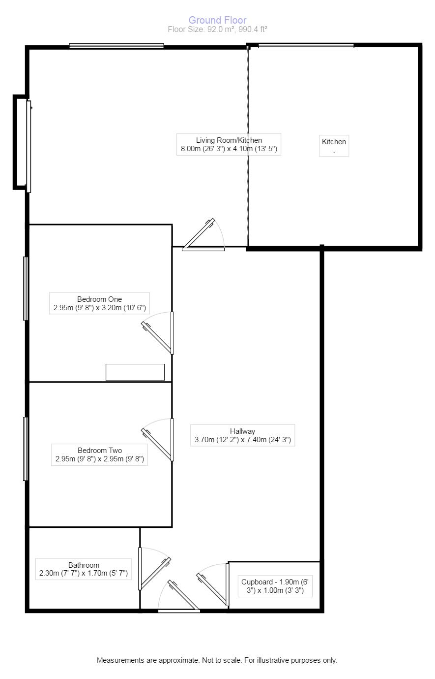 Floorplan of 2 bedroom  Flat to rent, George Court 14  Church Road, Ashford, Middlesex, TW15