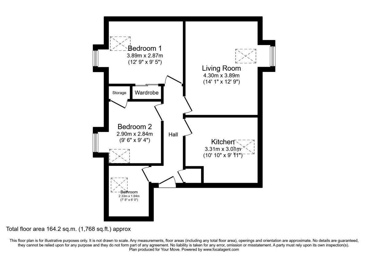 Floorplan of 2 bedroom  Flat to rent, Granary Street, Burghead, Morayshire, IV30