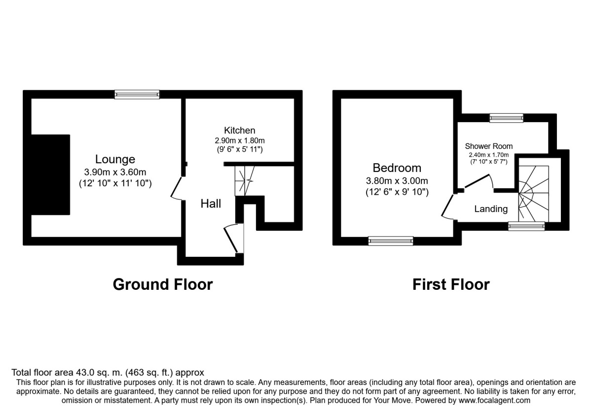 Floorplan of 1 bedroom Flat to rent, Harrow Inn Close, Elgin, Morayshire, IV30