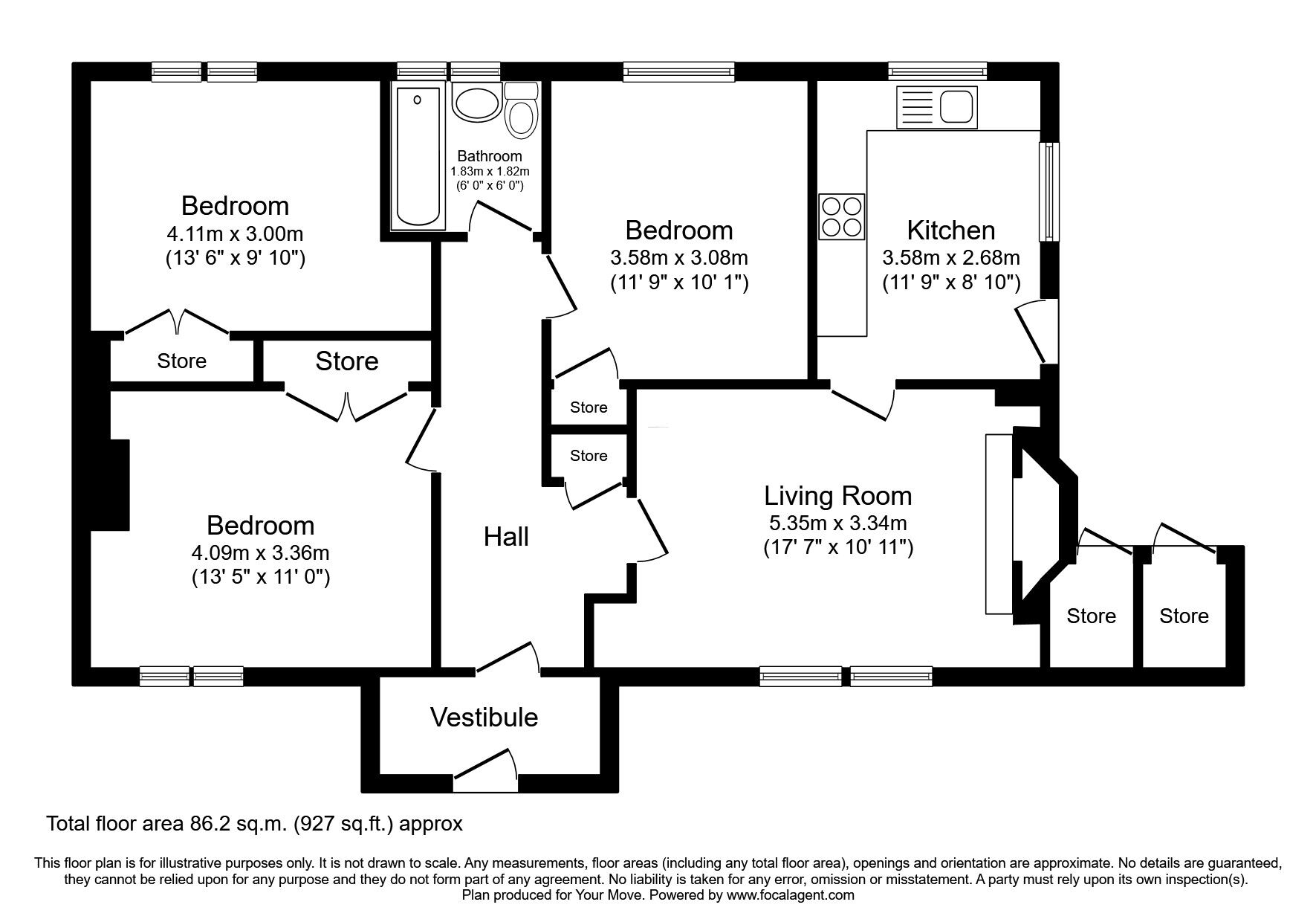 3 bedroom Semi Detached Bungalow for sale, Moorside, Alves, IV36 £105,000
