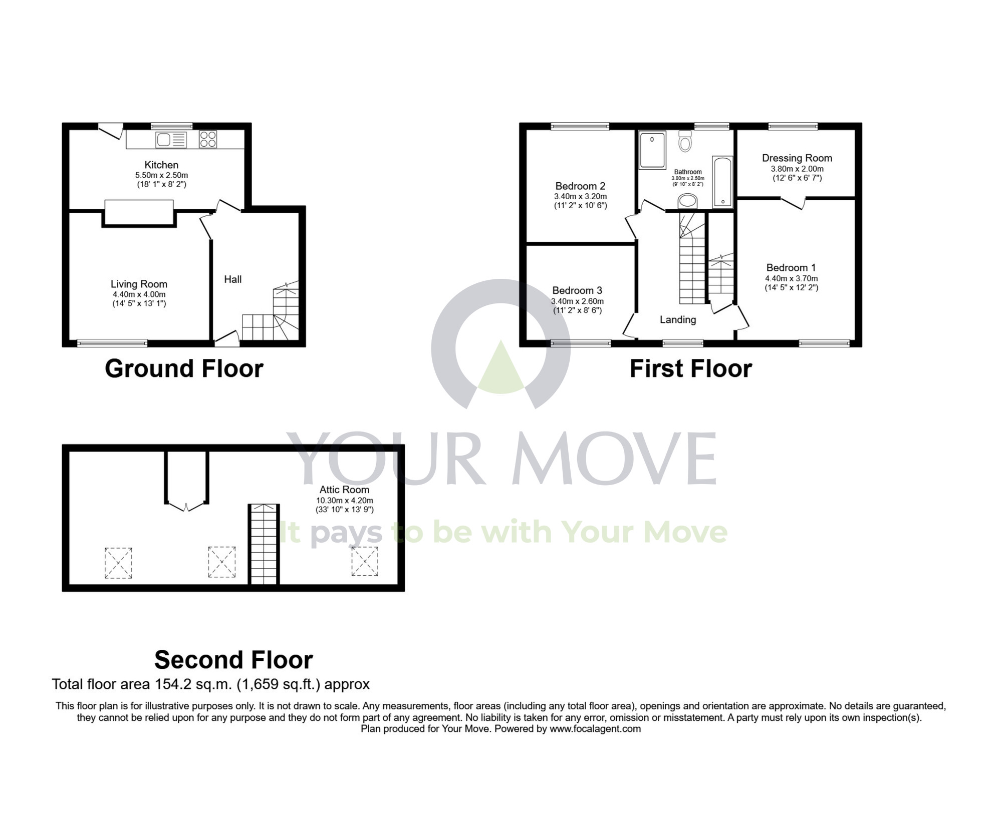 Floorplan of 3 bedroom Mid Terrace House for sale, Fife Street, Dufftown, Moray, AB55
