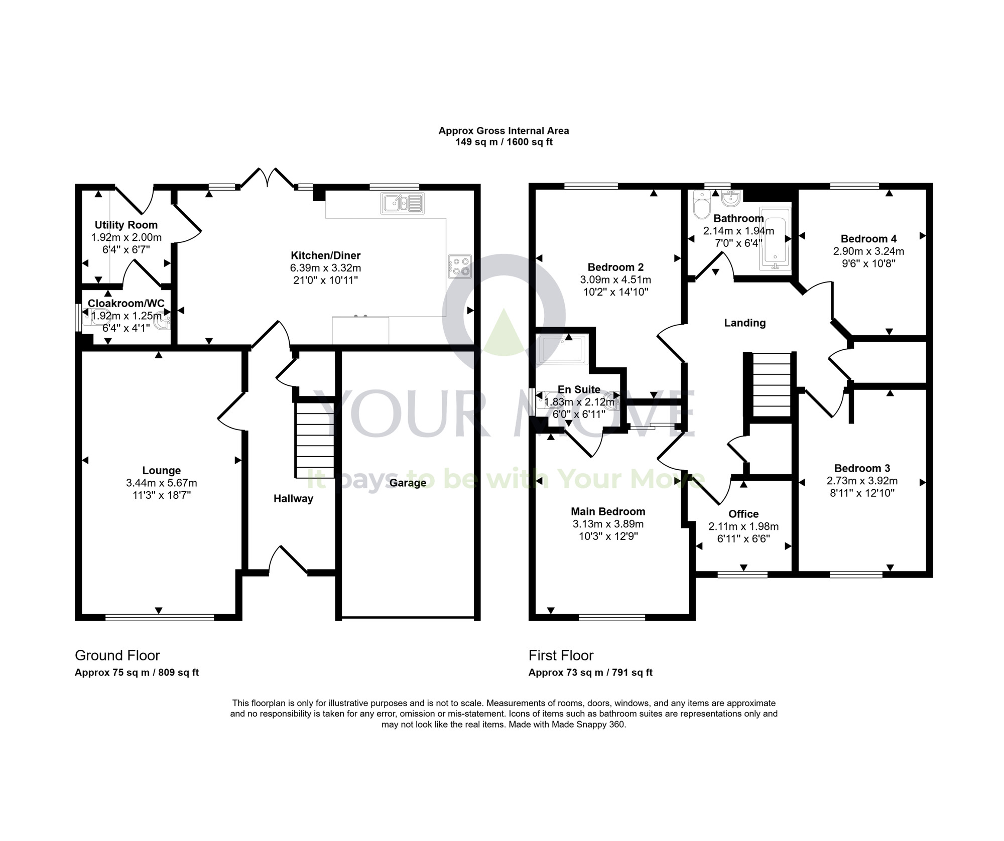 Floorplan of 4 bedroom Detached House for sale, Nasmith Crescent, Elgin, Moray, IV30