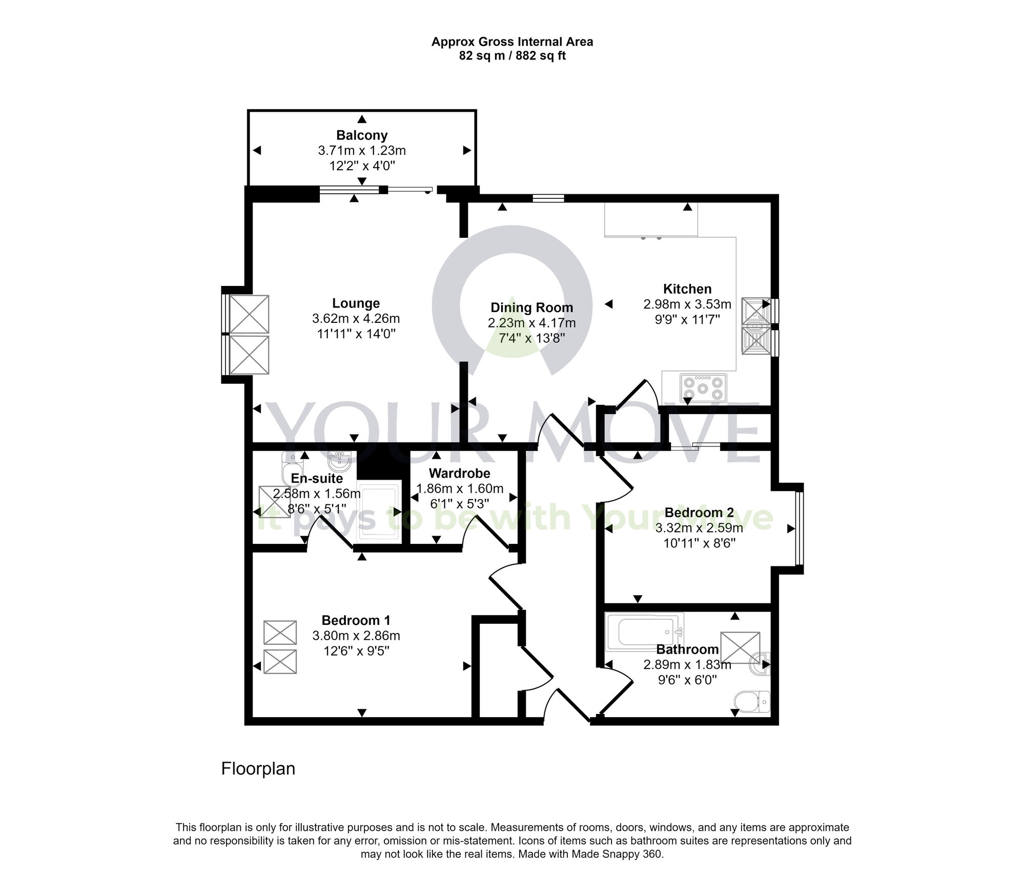 Floorplan of 2 bedroom  Flat for sale, Dornoch Links, Elgin, Moray, IV30