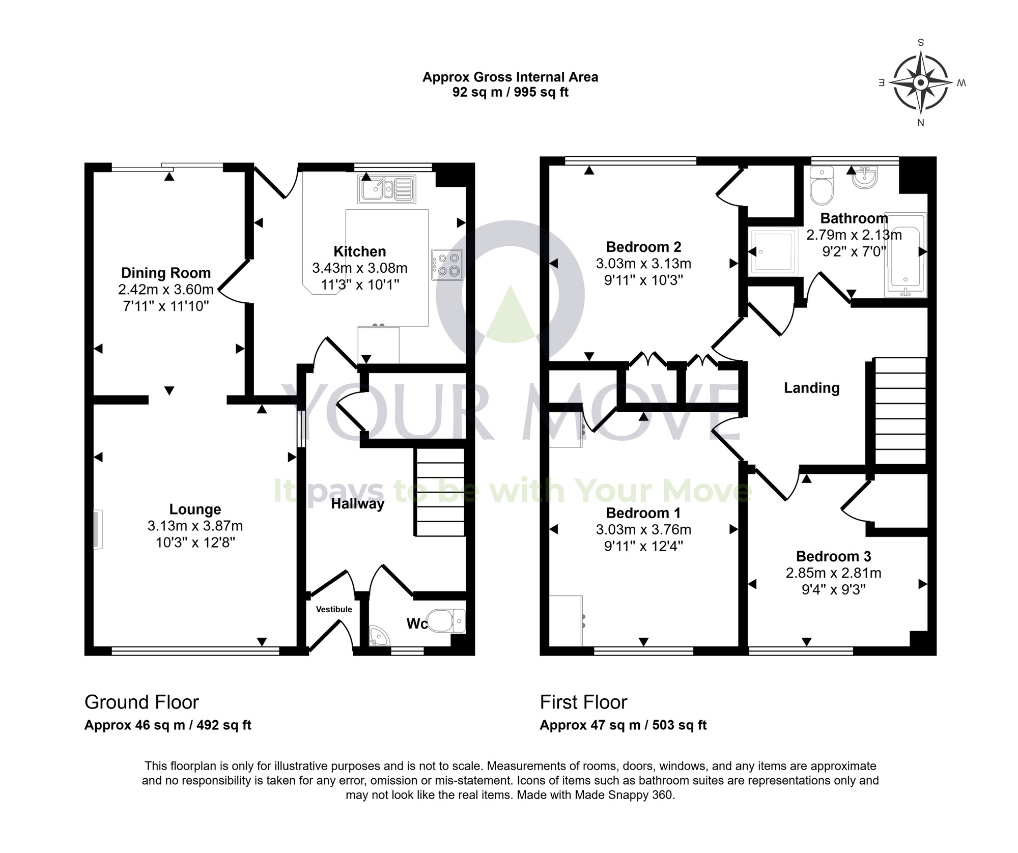 Floorplan of 3 bedroom Mid Terrace House for sale, Ben Aigen Walk, Elgin, Moray, IV30